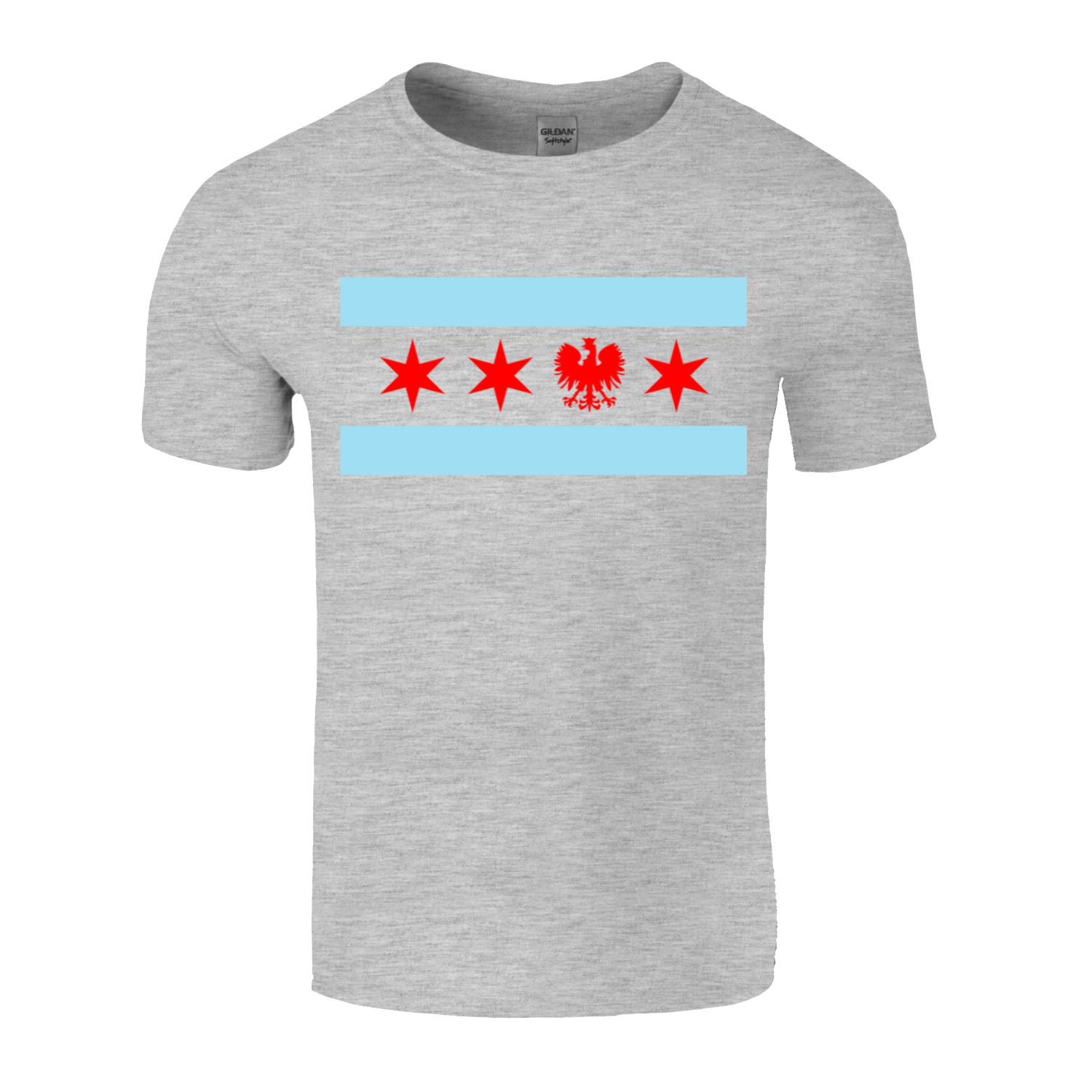 Chicago Flag Single Polish Eagle T-Shirt
