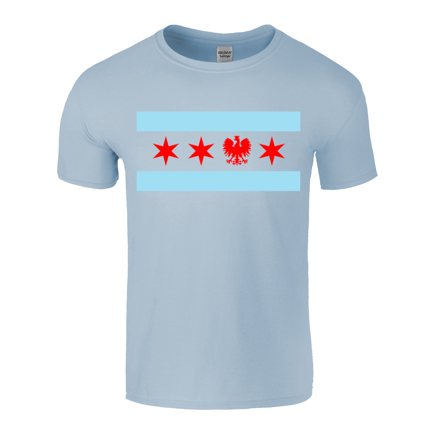 Chicago Flag Single Polish Eagle T-Shirt
