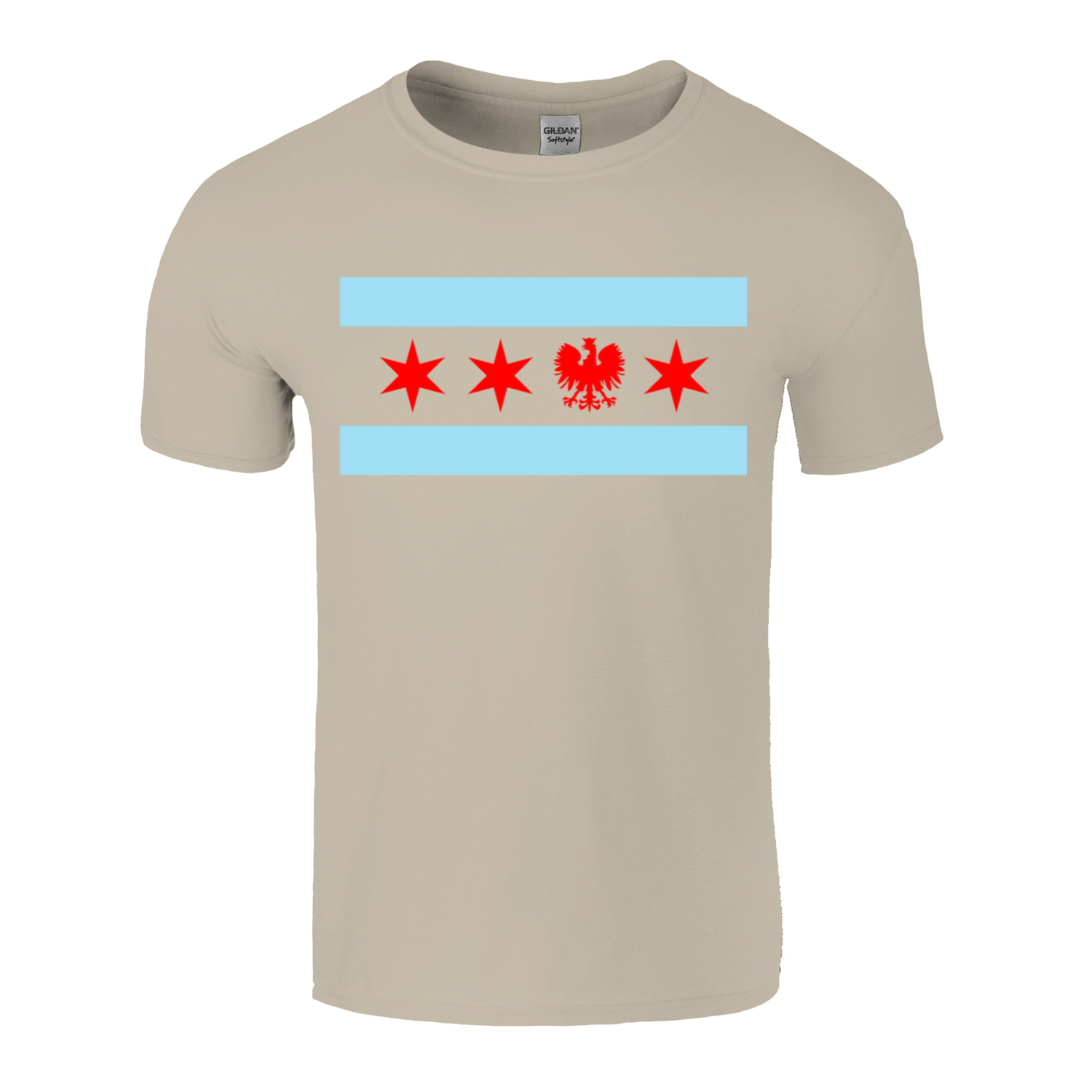 Chicago Flag Single Polish Eagle T-Shirt