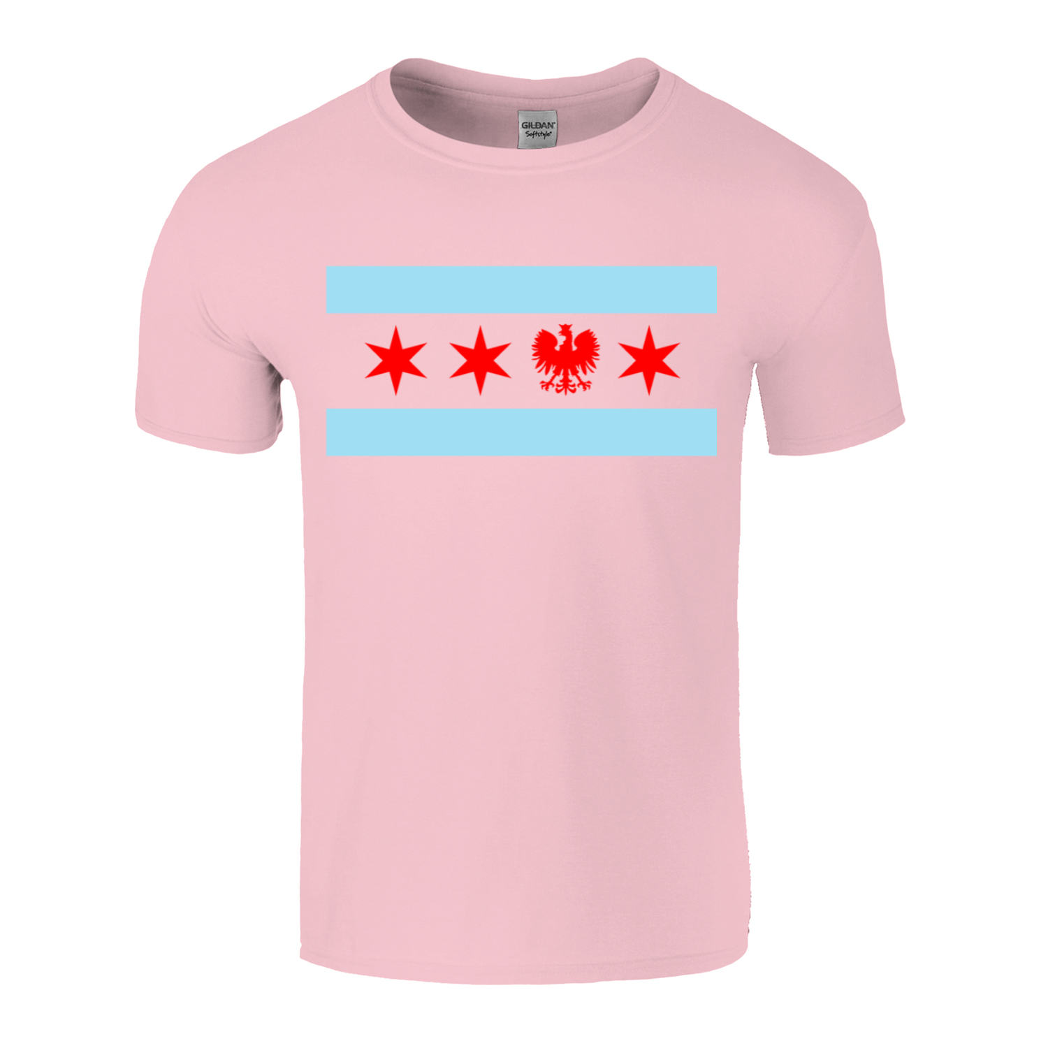 Chicago Flag Single Polish Eagle T-Shirt