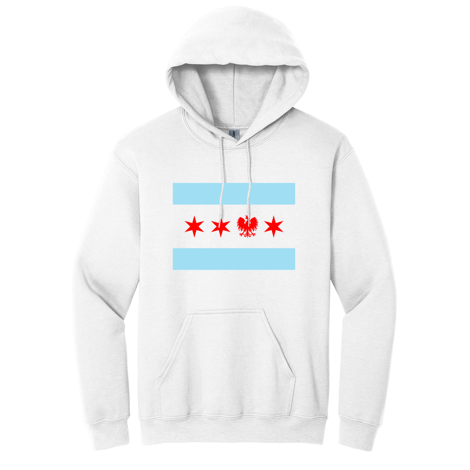 Chicago Flag Single Polish Eagle Hoodie