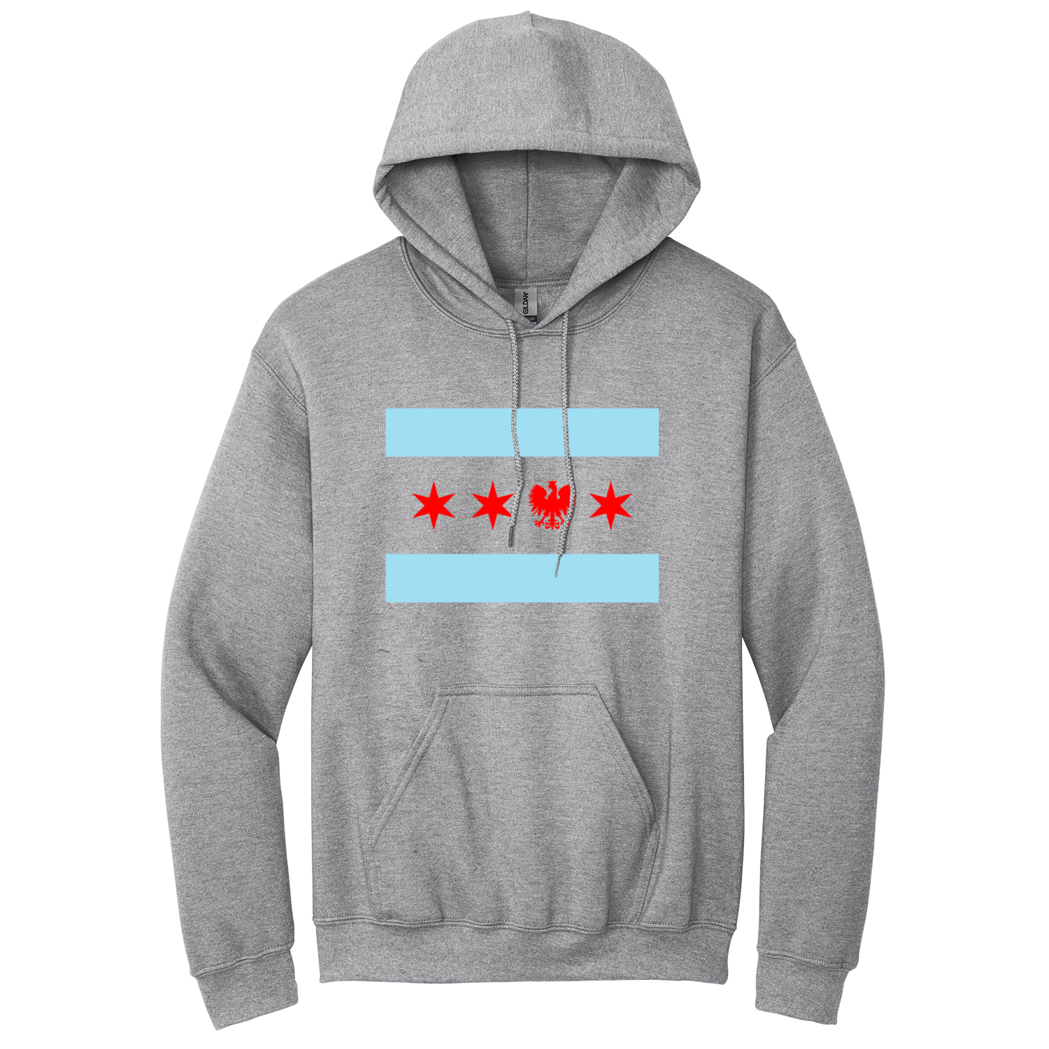 Chicago Flag Single Polish Eagle Hoodie