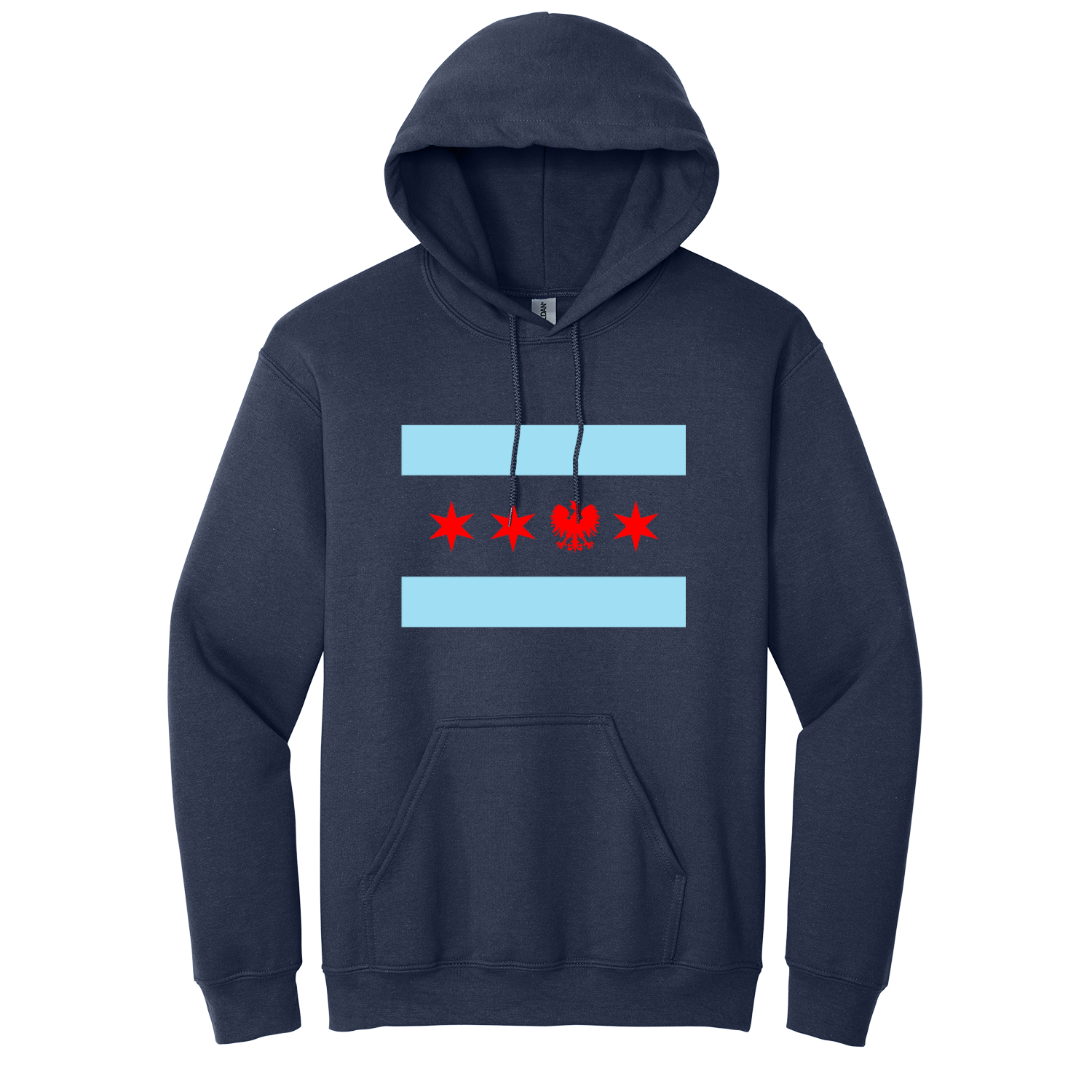 Chicago Flag Single Polish Eagle Hoodie
