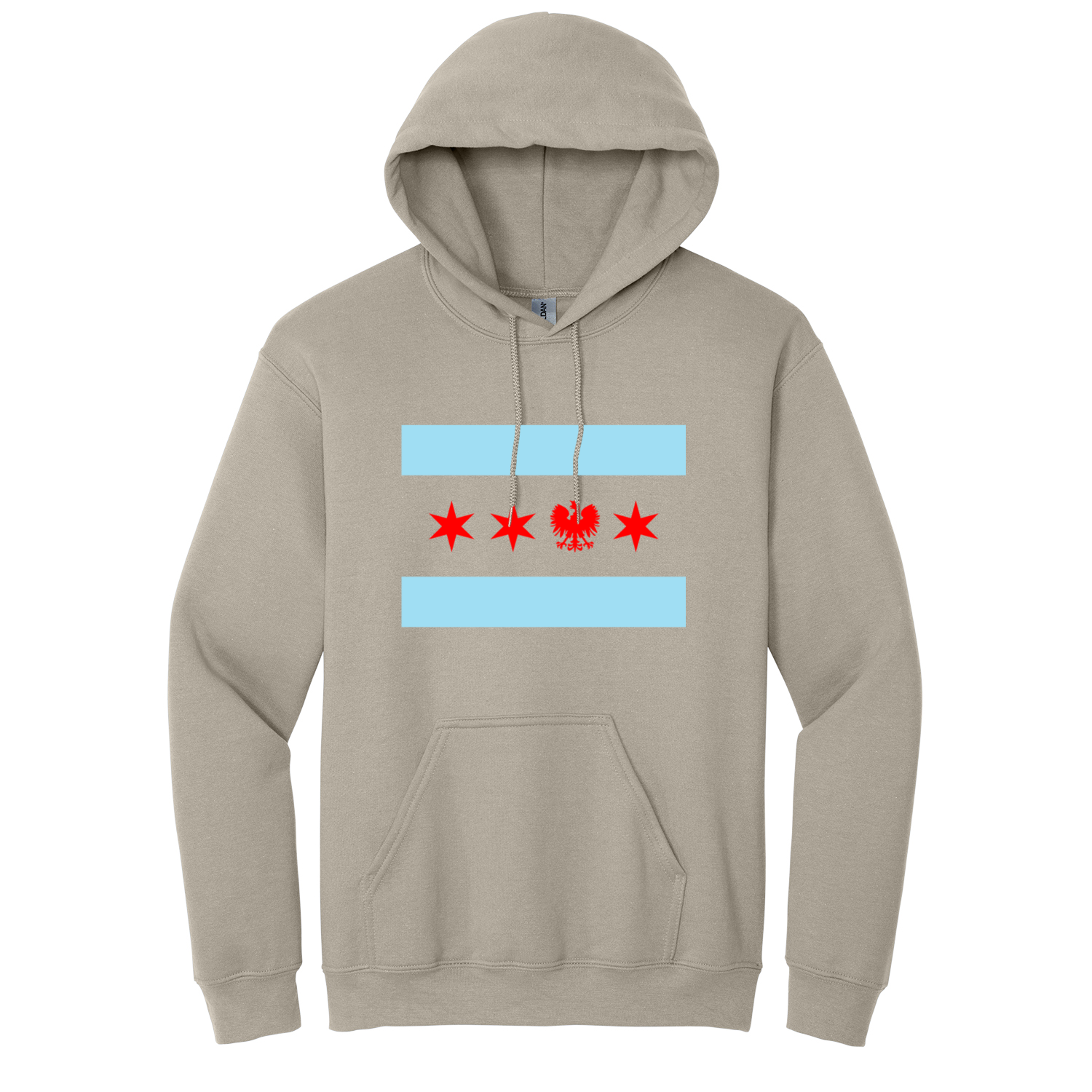 Chicago Flag Single Polish Eagle Hoodie
