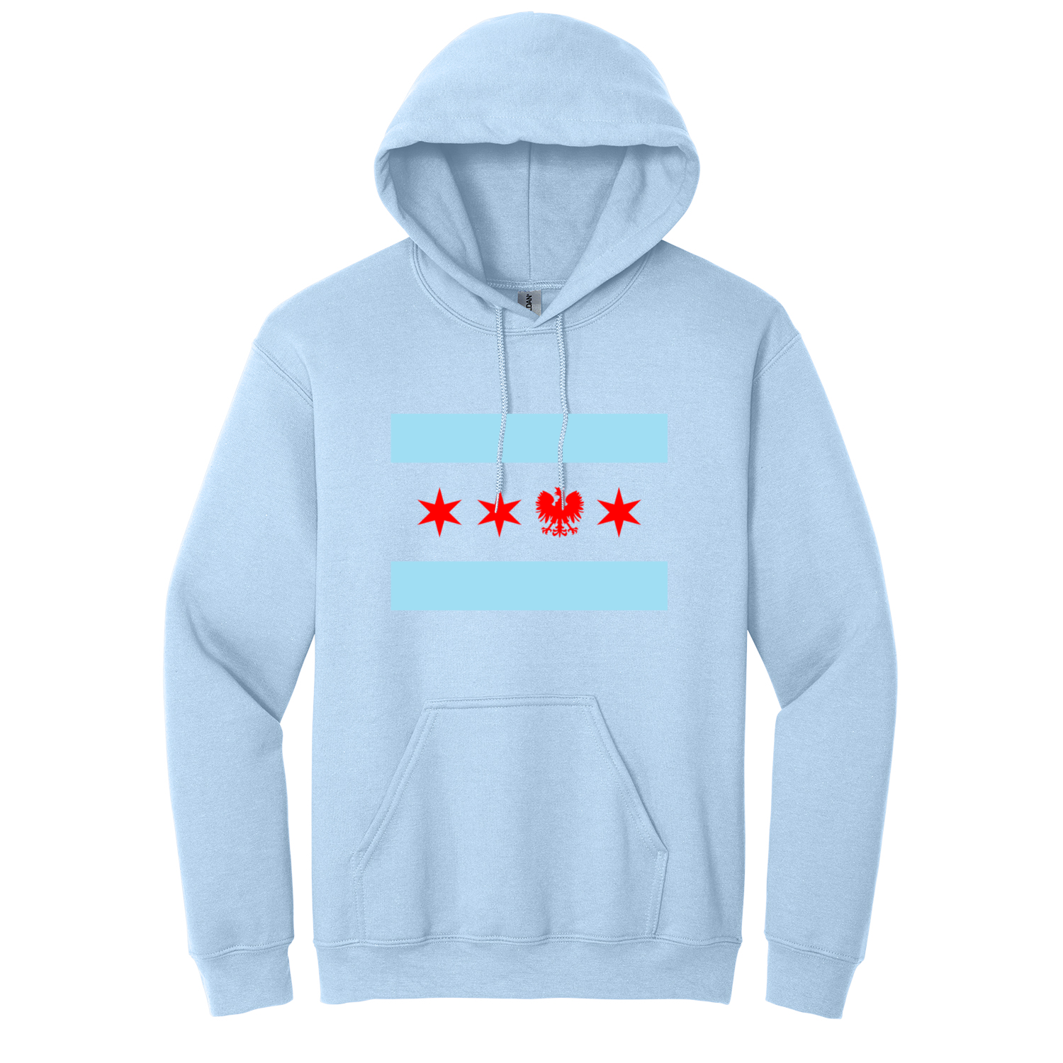 Chicago Flag Single Polish Eagle Hoodie