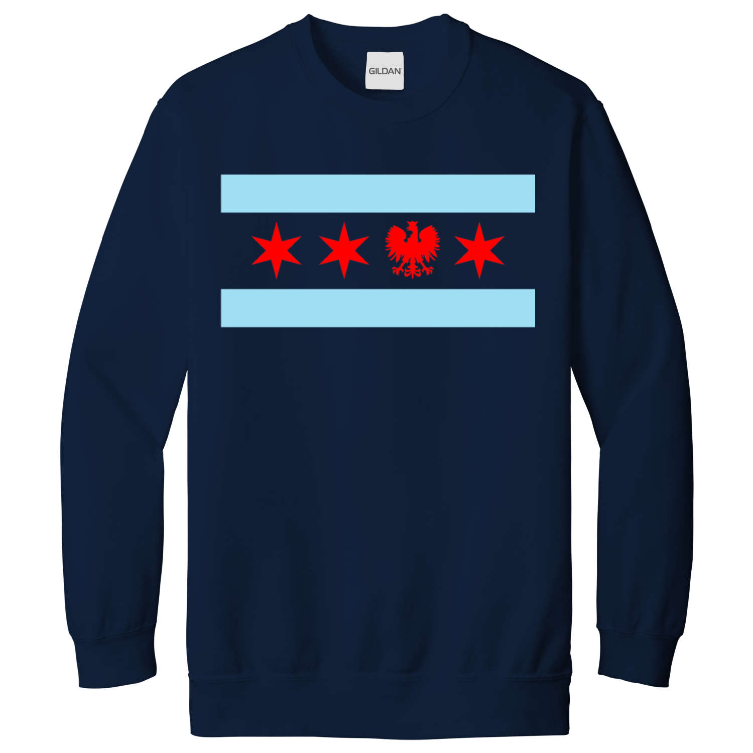 Chicago Flag Single Polish Eagle Sweatshirt
