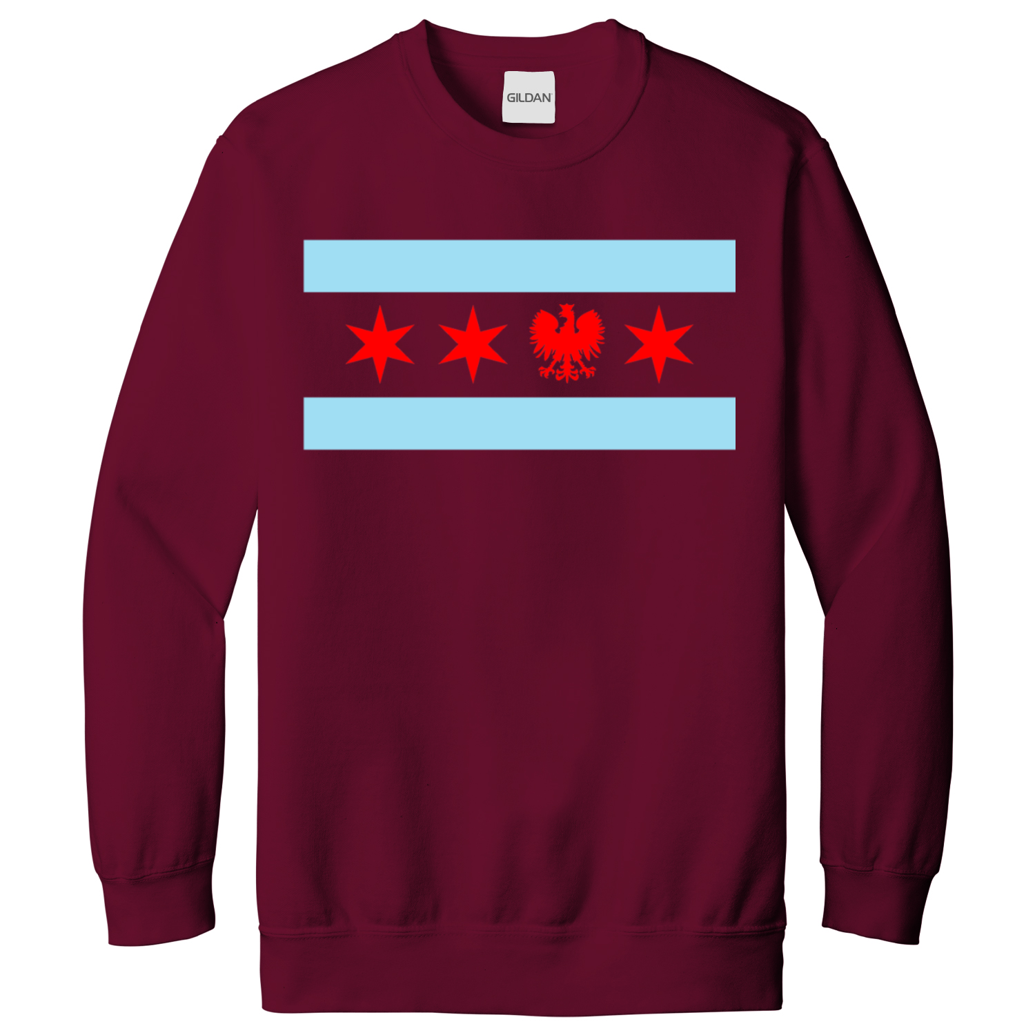 Chicago Flag Single Polish Eagle Sweatshirt
