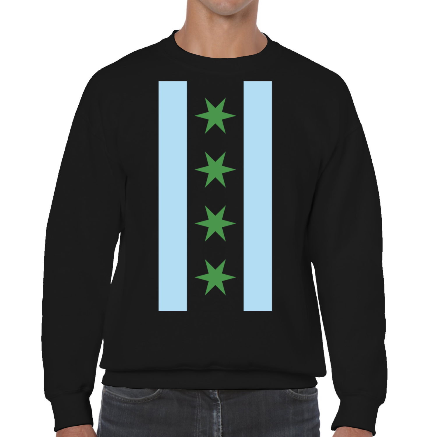 Chicago Flag St Patty’s Vertical Sweatshirt