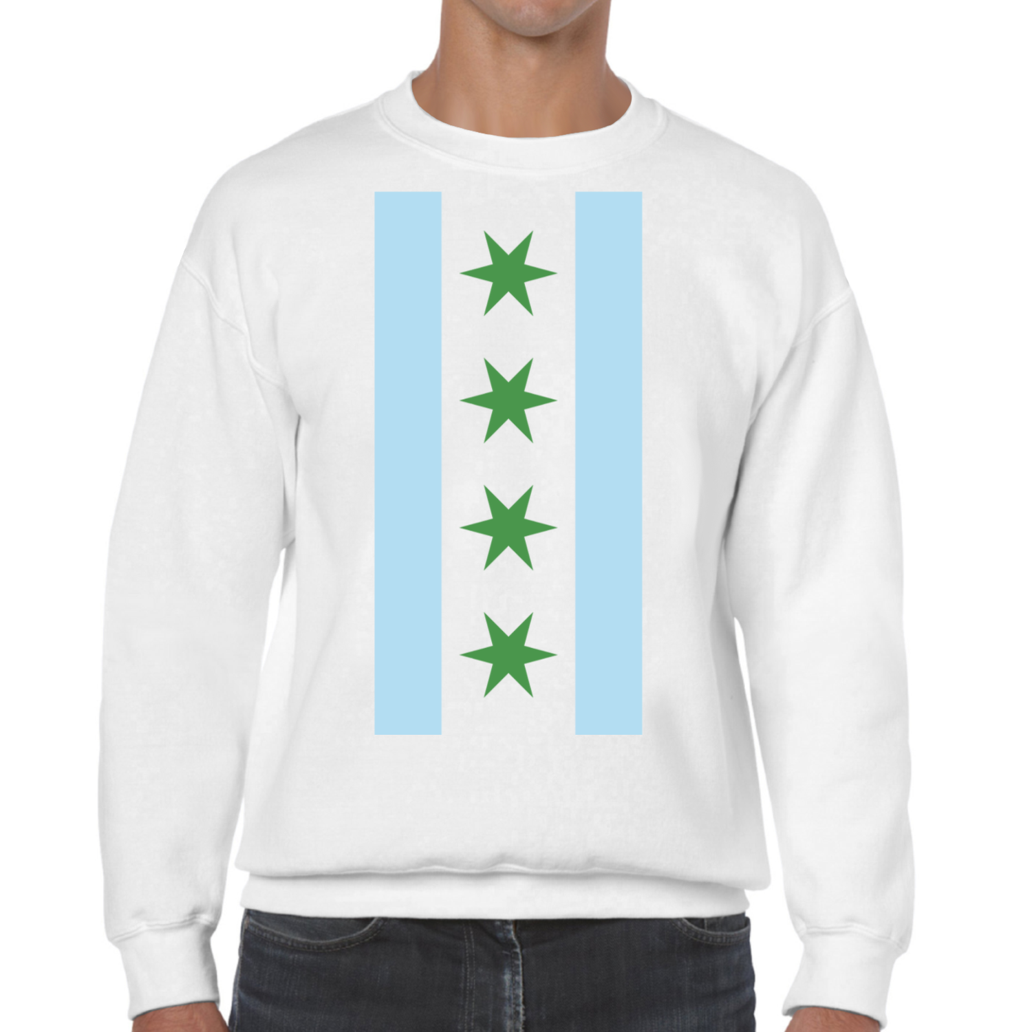 Chicago Flag St Patty’s Vertical Sweatshirt