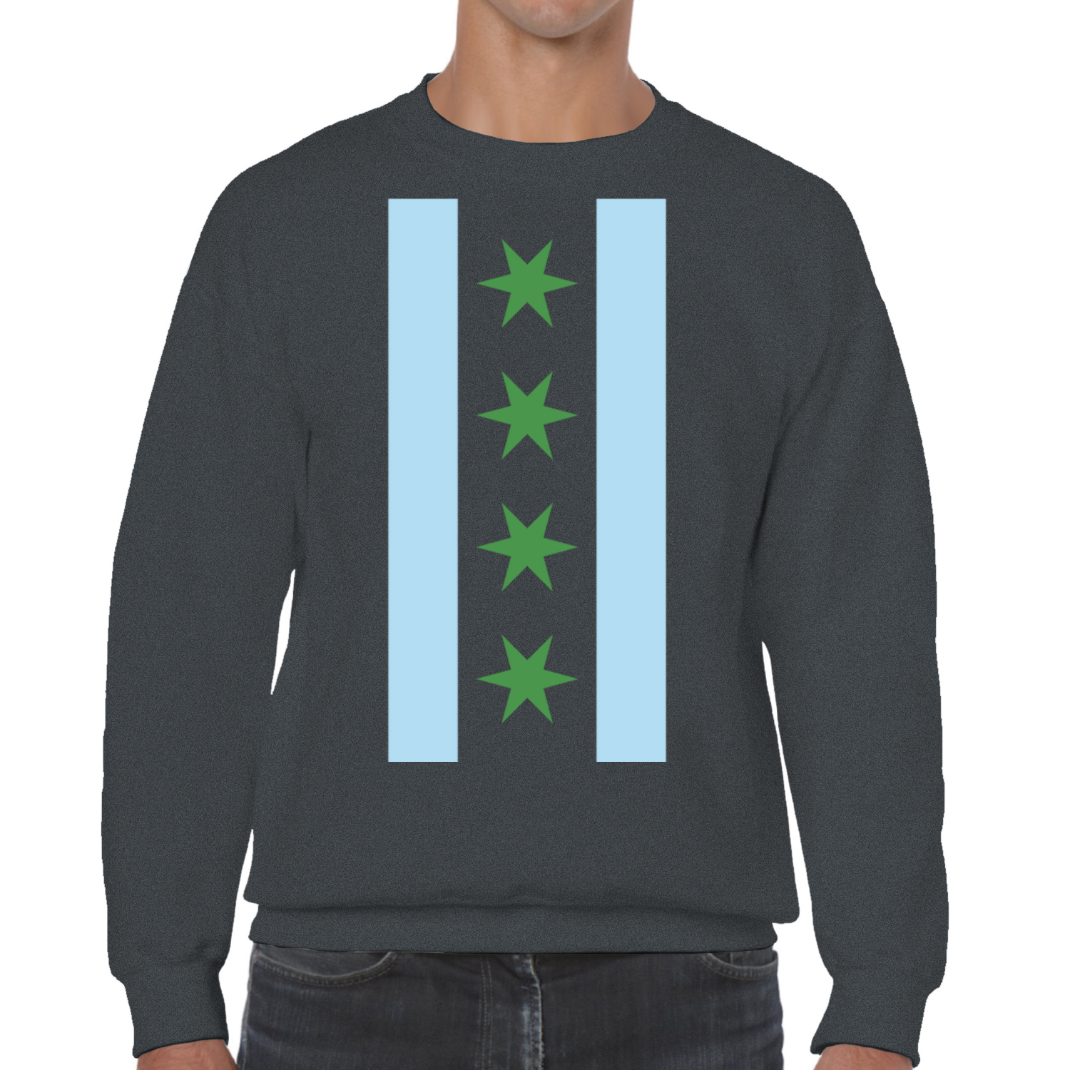 Chicago Flag St Patty’s Vertical Sweatshirt