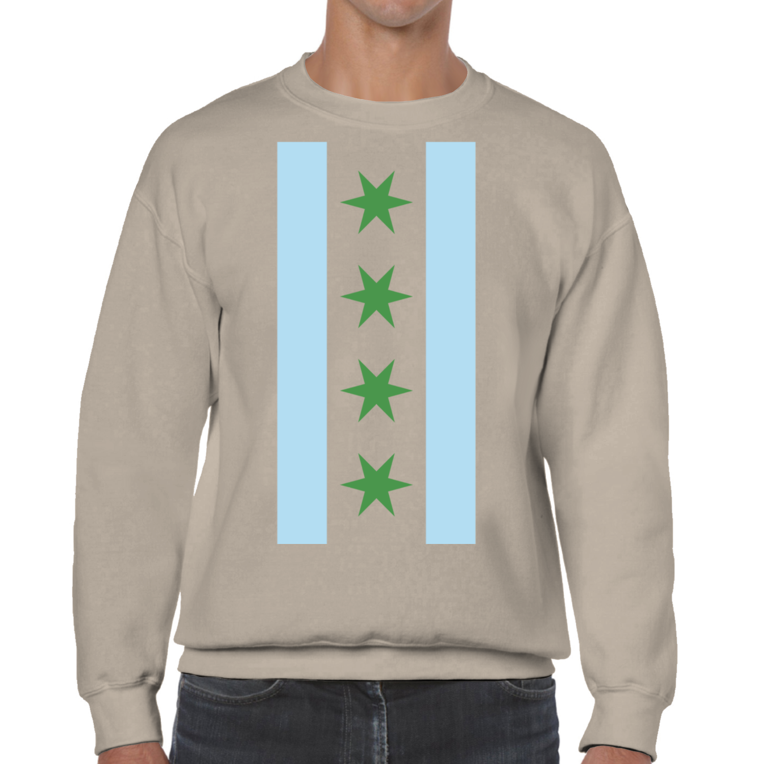 Chicago Flag St Patty’s Vertical Sweatshirt