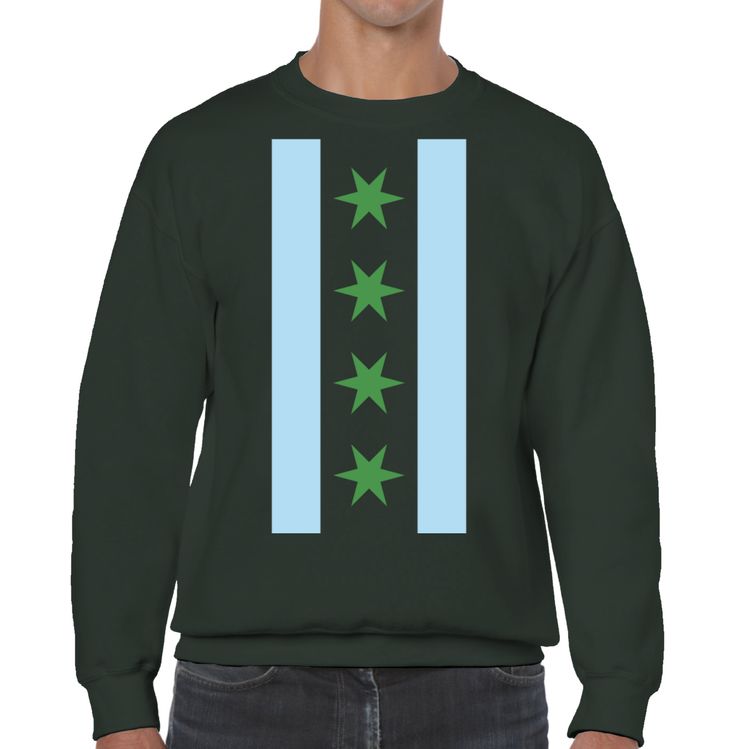 Chicago Flag St Patty’s Vertical Sweatshirt