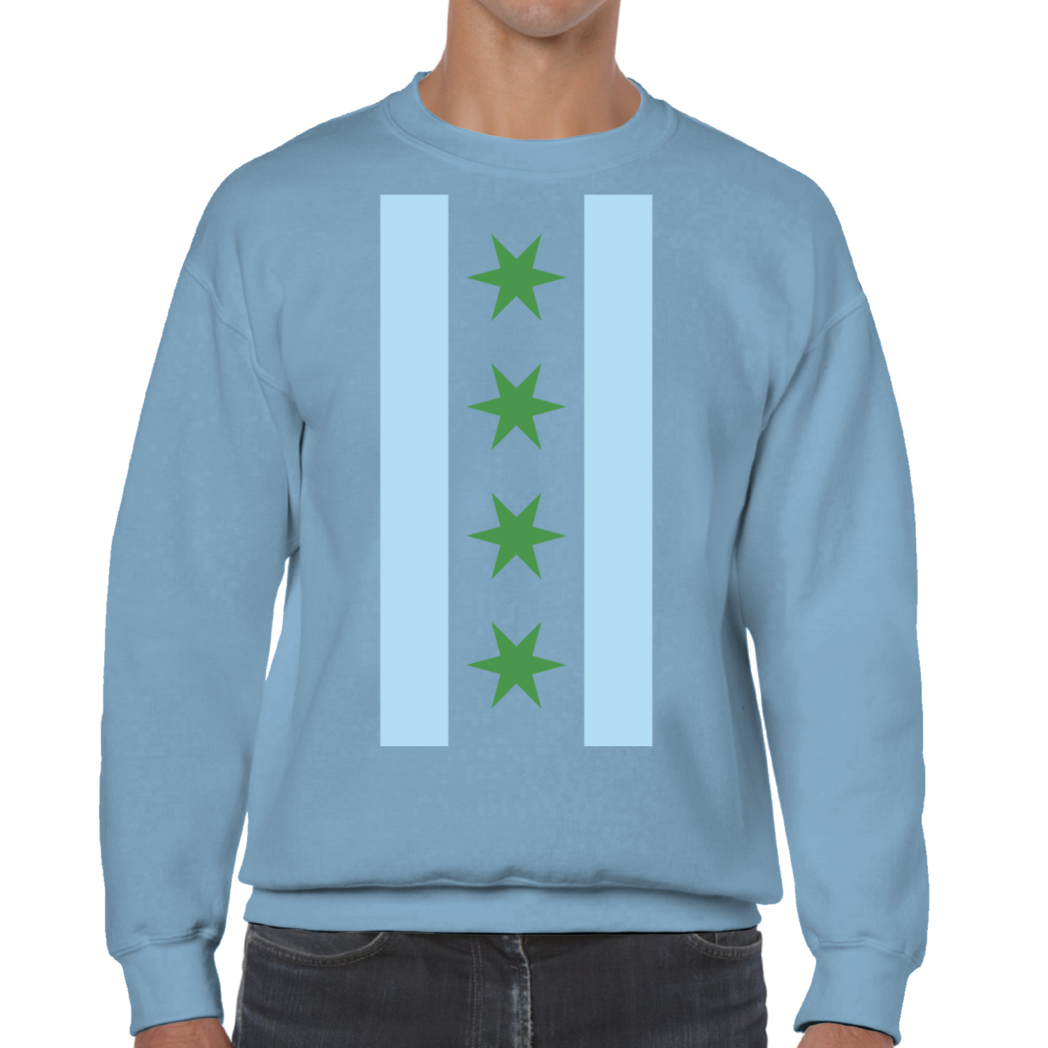 Chicago Flag St Patty’s Vertical Sweatshirt