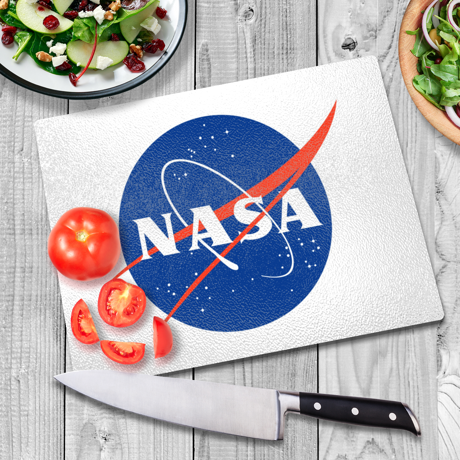 NASA Circle Logo Glass Cutting Board
