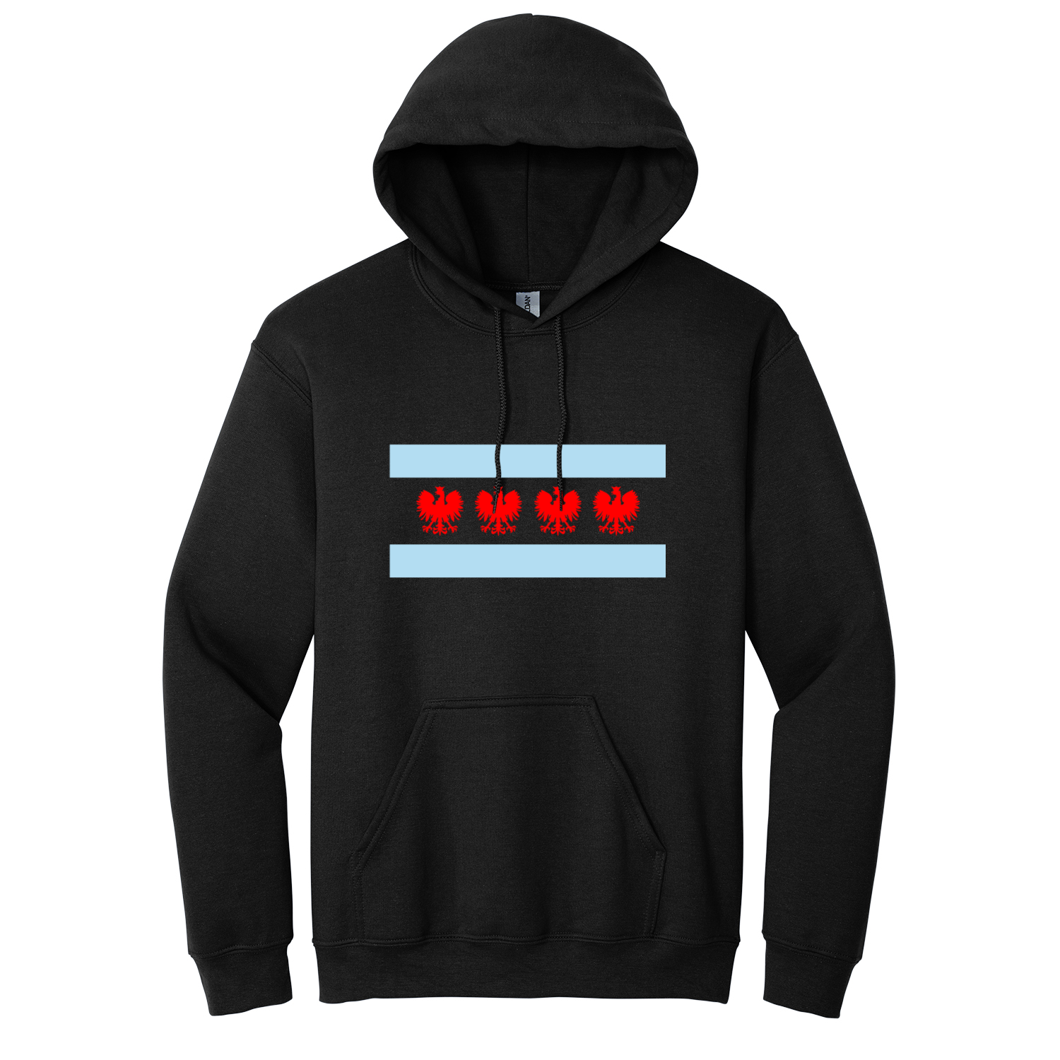 Chicago Flag Four Eagle Hoodie