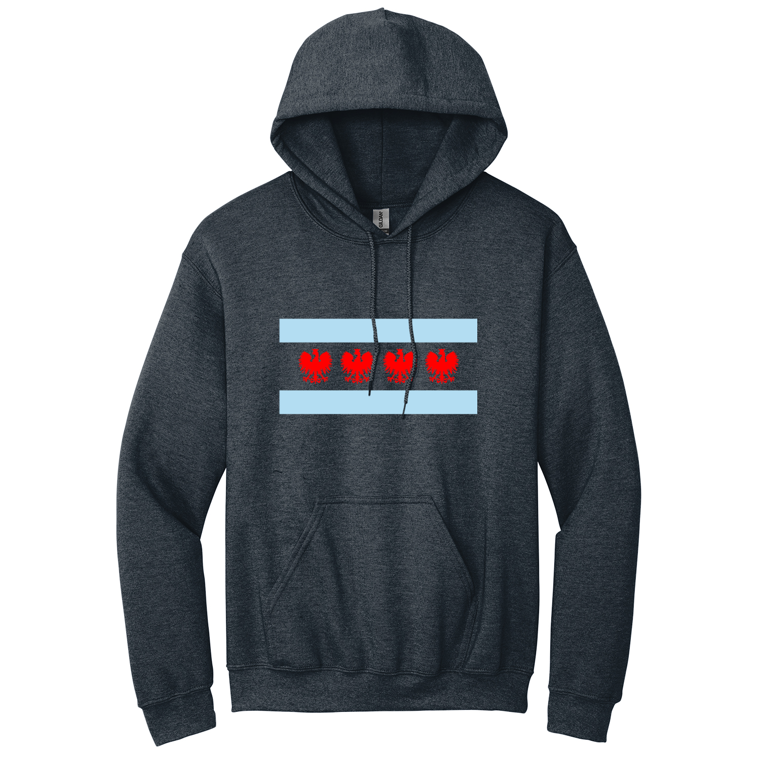 Chicago Flag Four Eagle Hoodie