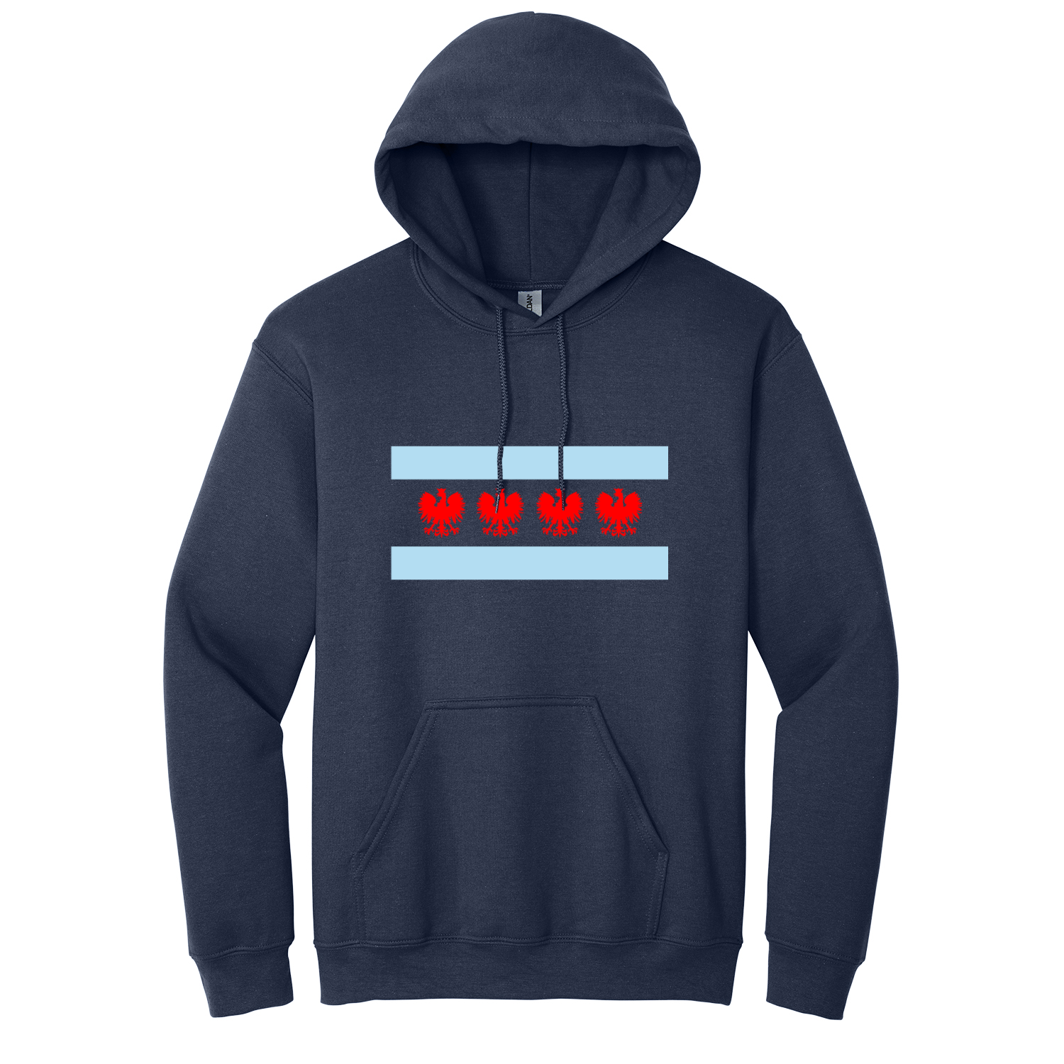 Chicago Flag Four Eagle Hoodie