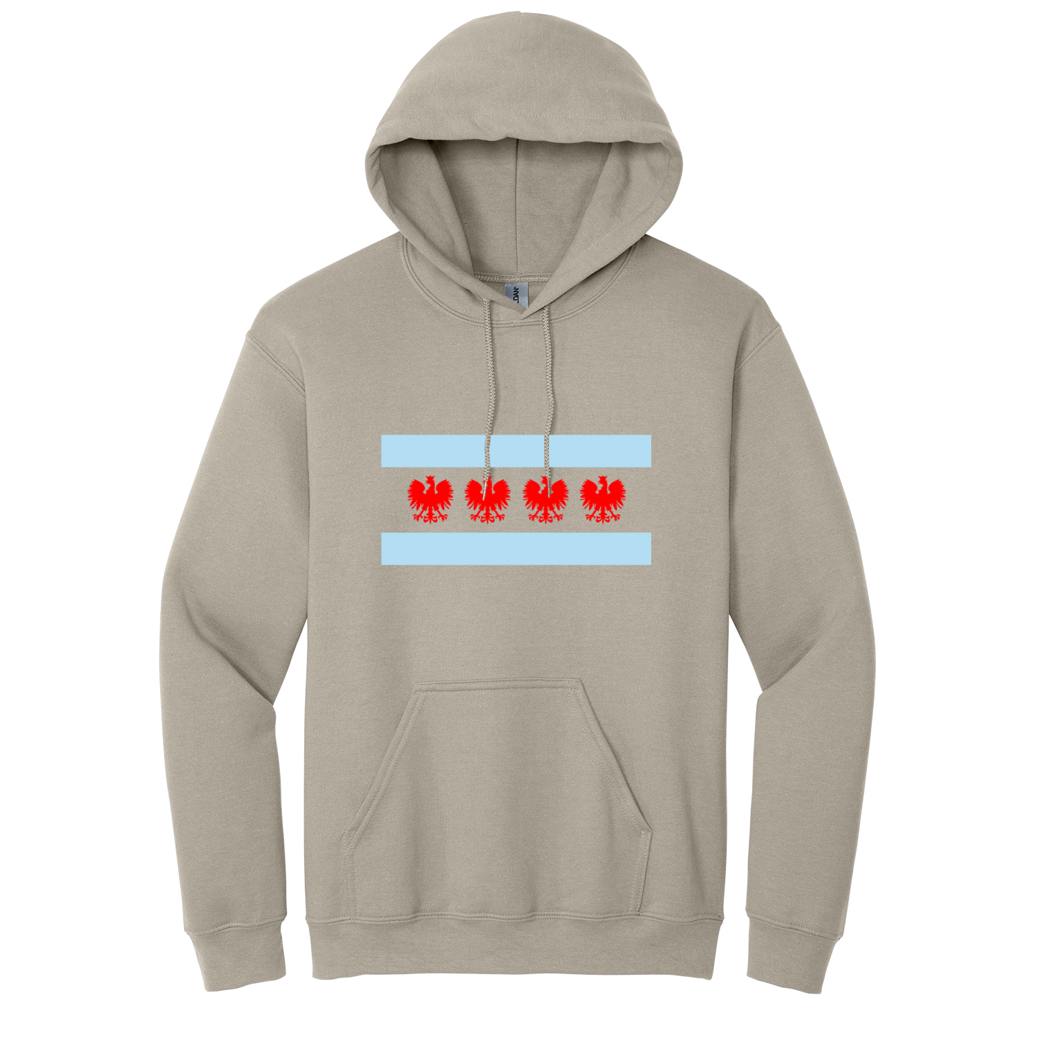 Chicago Flag Four Eagle Hoodie