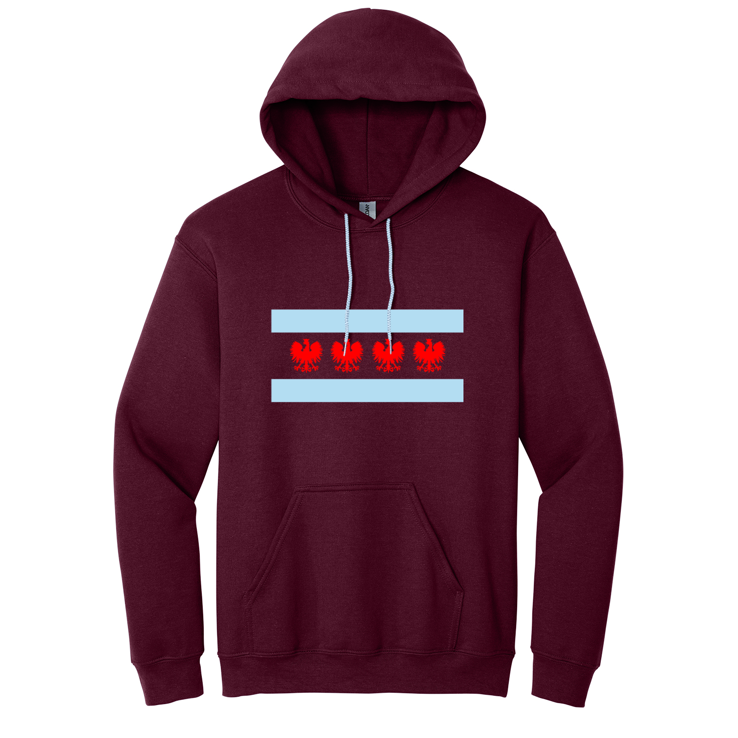 Chicago Flag Four Eagle Hoodie