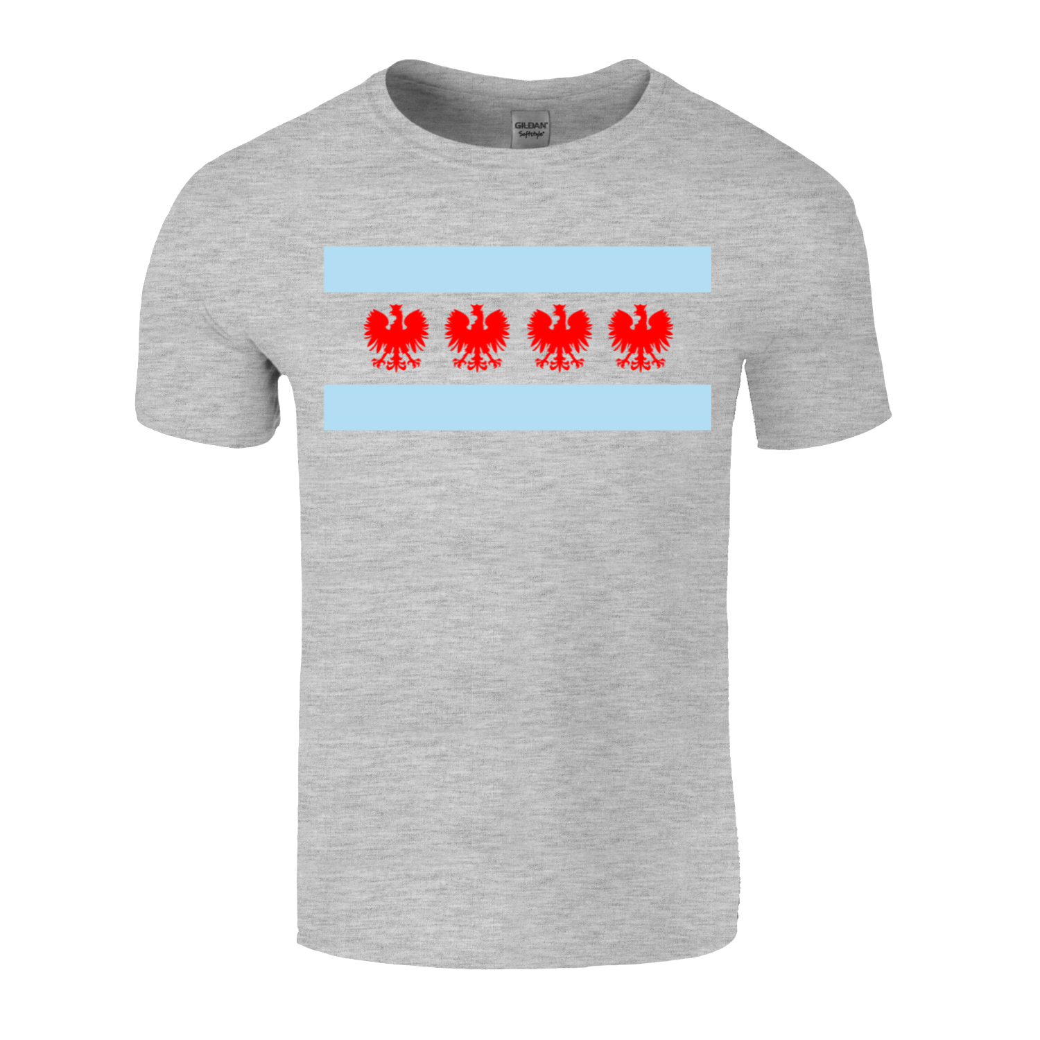 Chicago Flag Four Eagle T-Shirt
