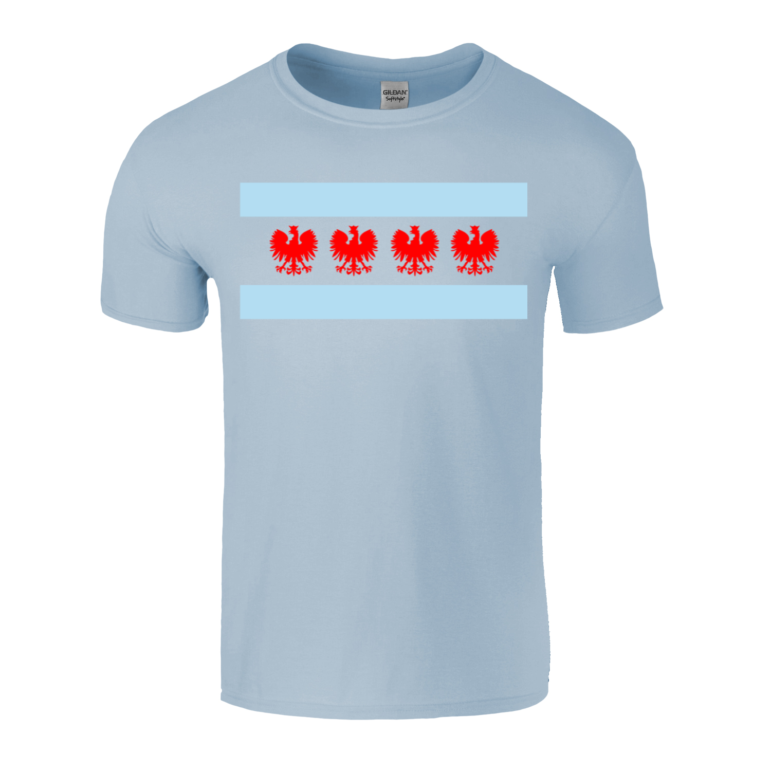 Chicago Flag Four Eagle T-Shirt