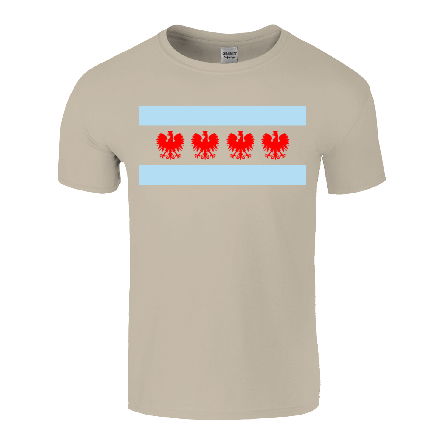 Chicago Flag Four Eagle T-Shirt