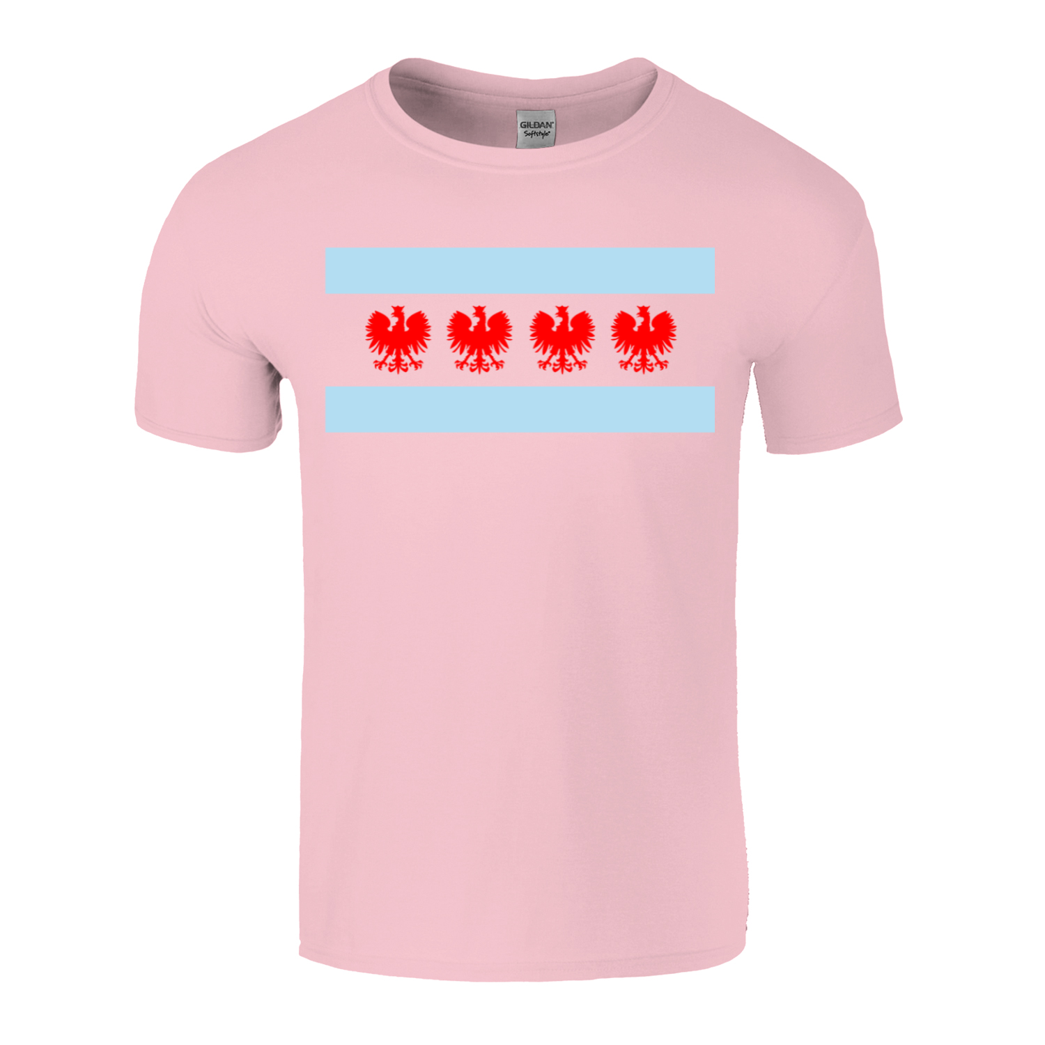 Chicago Flag Four Eagle T-Shirt