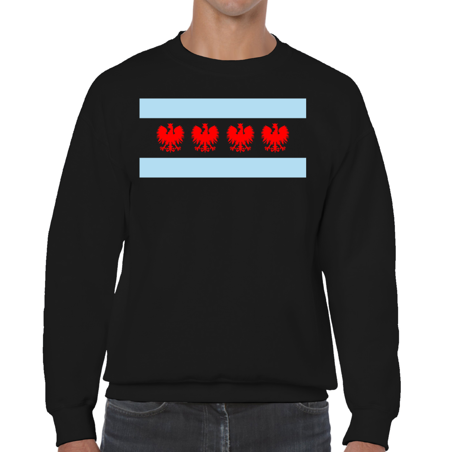 Chicago Flag Four Eagle Sweatshirt