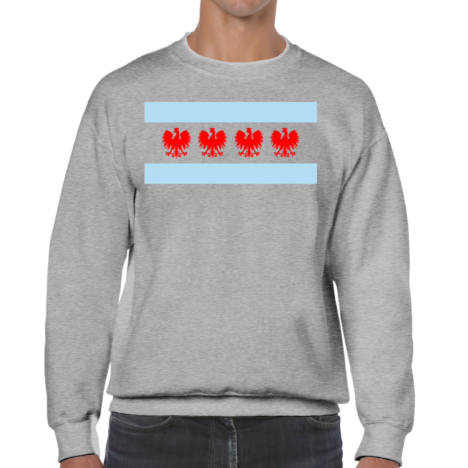 Chicago Flag Four Eagle Sweatshirt