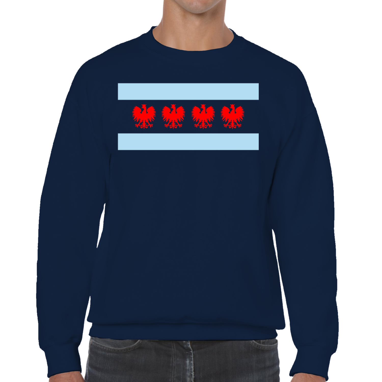 Chicago Flag Four Eagle Sweatshirt