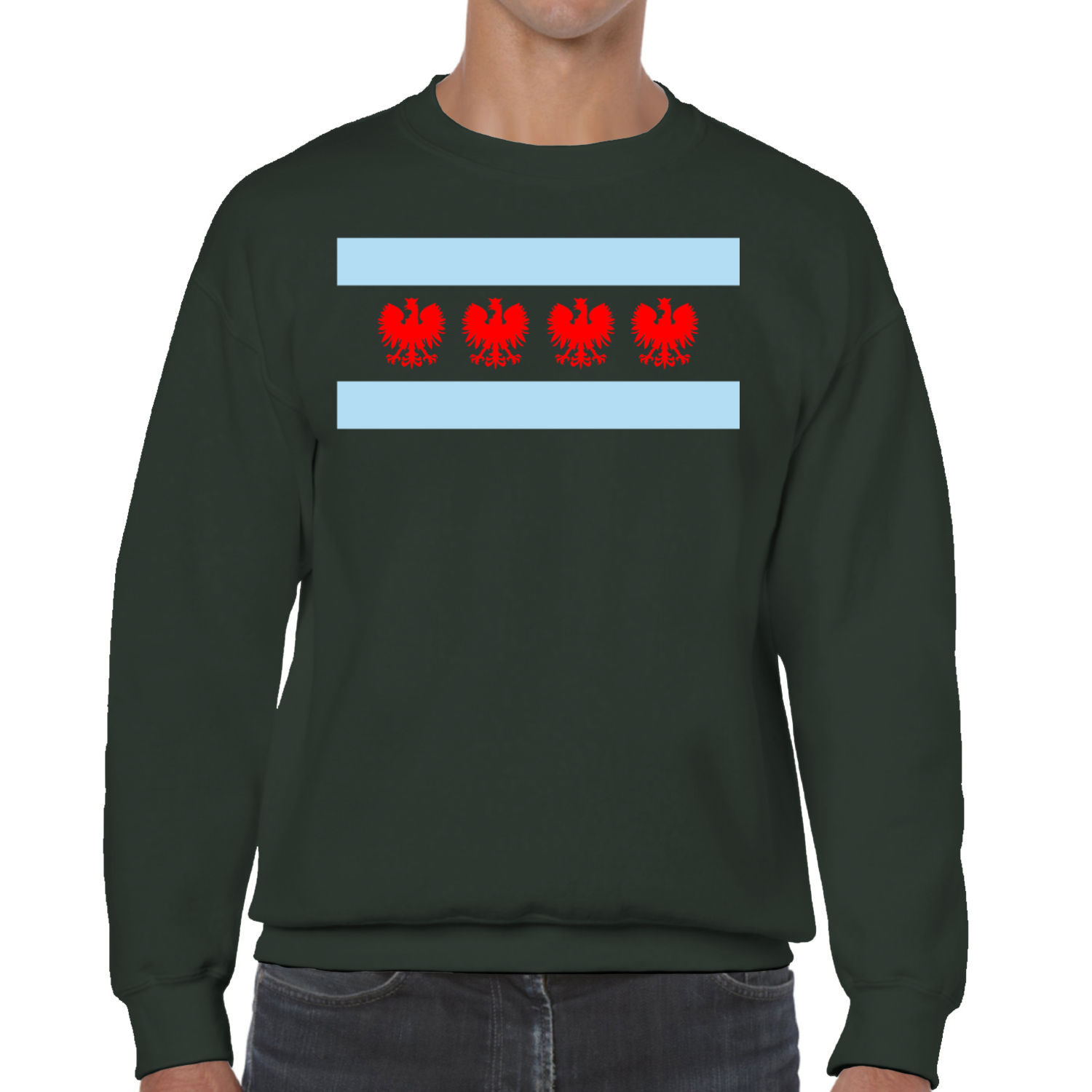 Chicago Flag Four Eagle Sweatshirt
