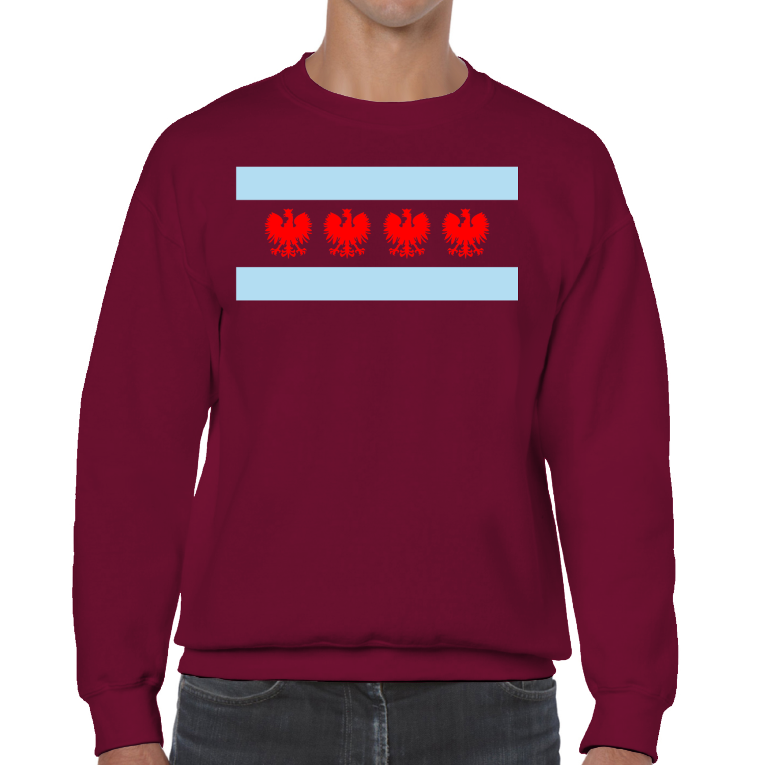 Chicago Flag Four Eagle Sweatshirt