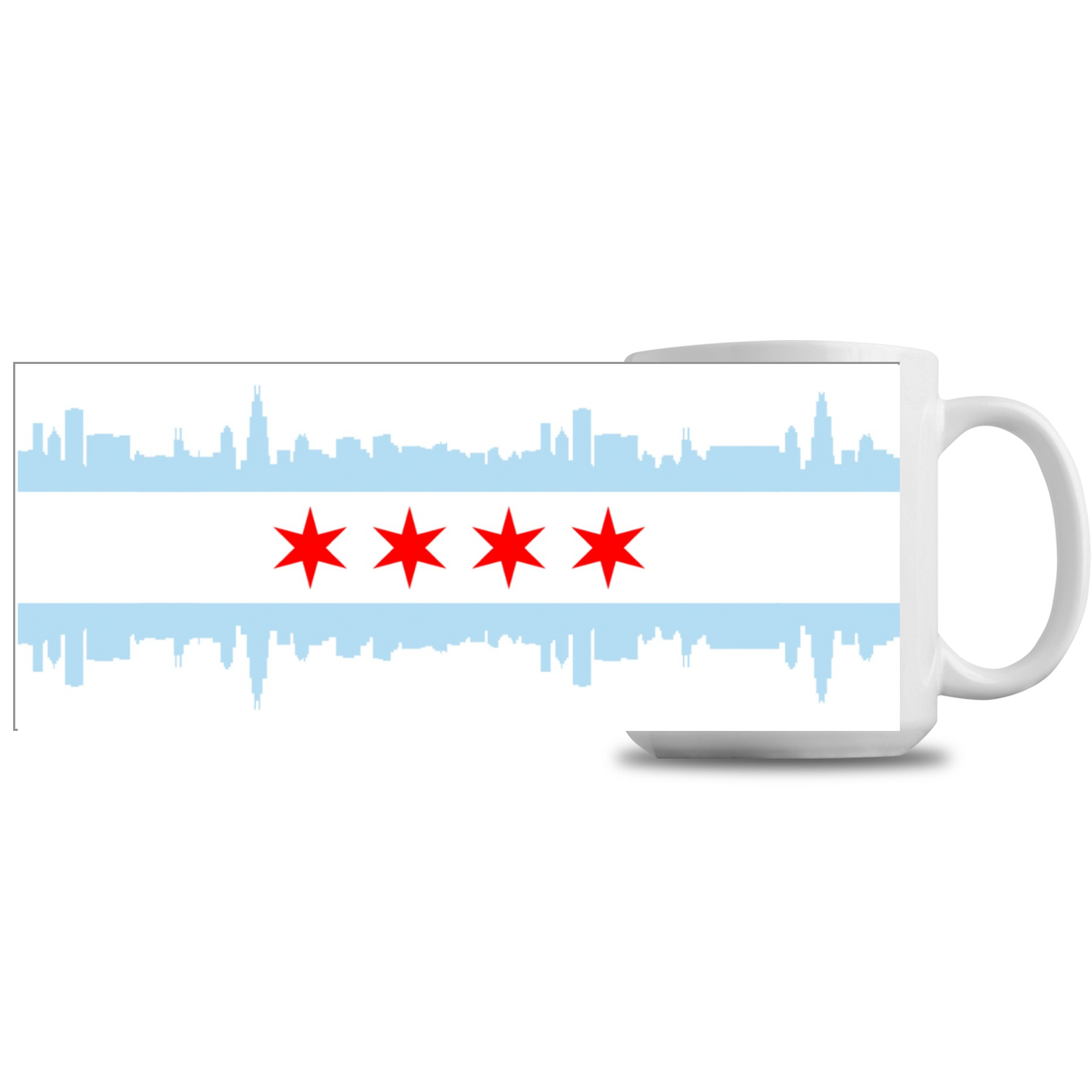 Chicago Skyline Flag 15oz Mug