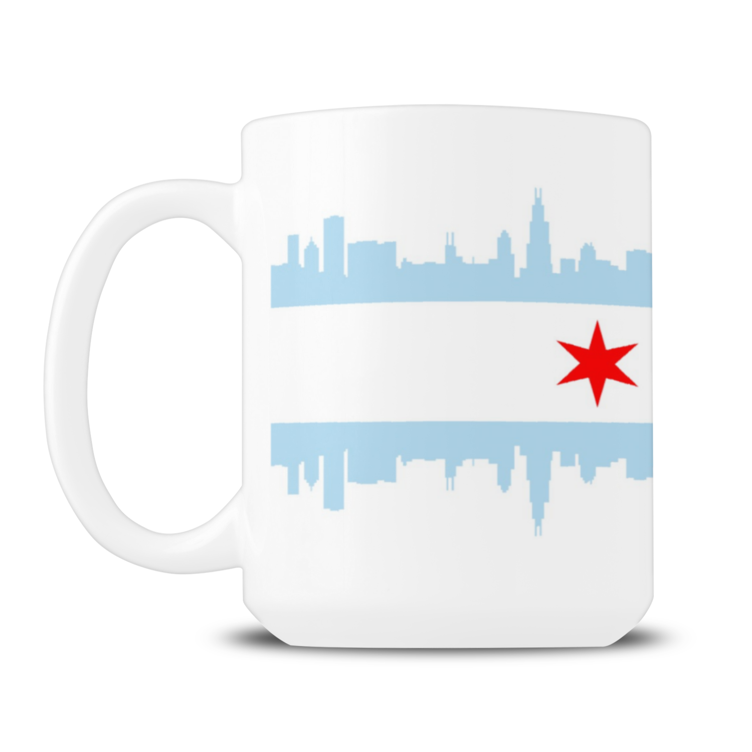Chicago Skyline Flag 15oz Mug