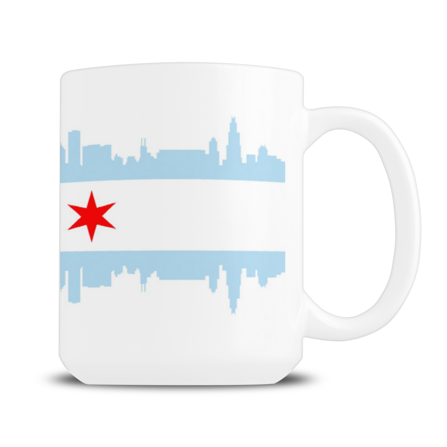 Chicago Skyline Flag 15oz Mug