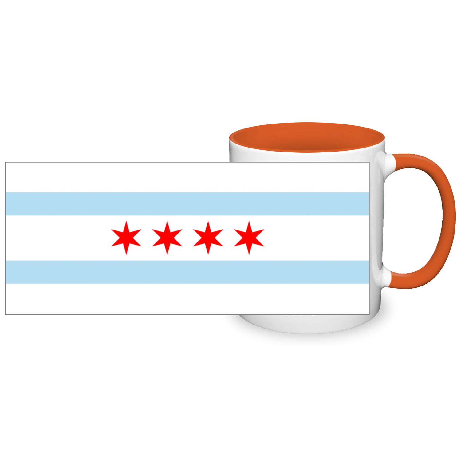 Chicago Flag 2 Tone 11oz Mug