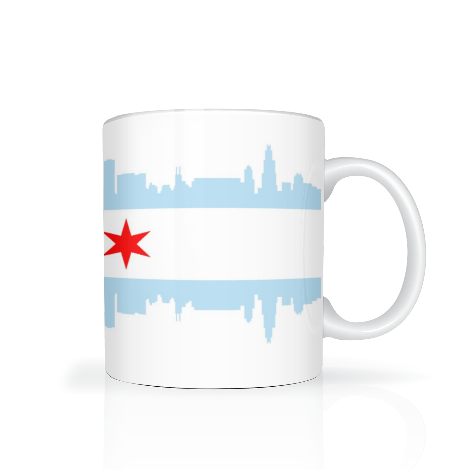 Chicago Skyline Flag 2 tone 11oz Mug