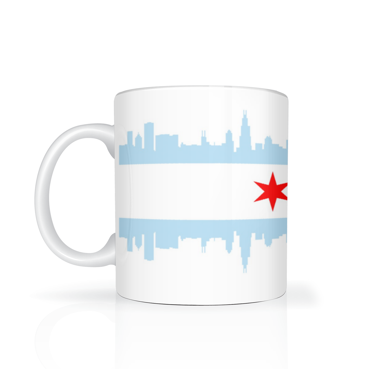 Chicago Skyline Flag 2 tone 11oz Mug