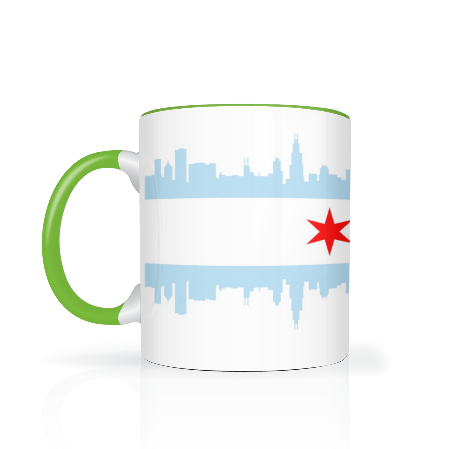 Chicago Skyline Flag 2 tone 11oz Mug