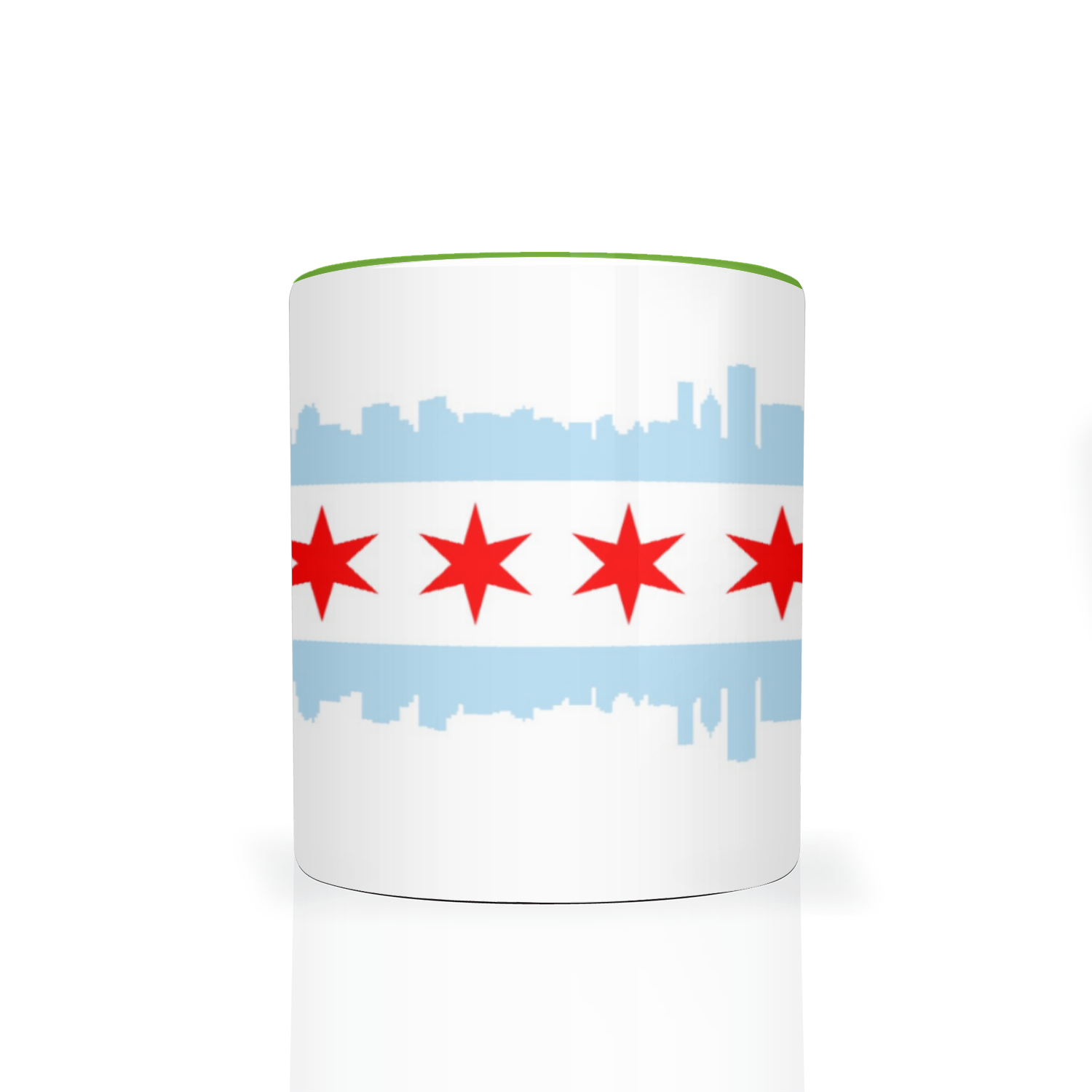 Chicago Skyline Flag 2 tone 11oz Mug