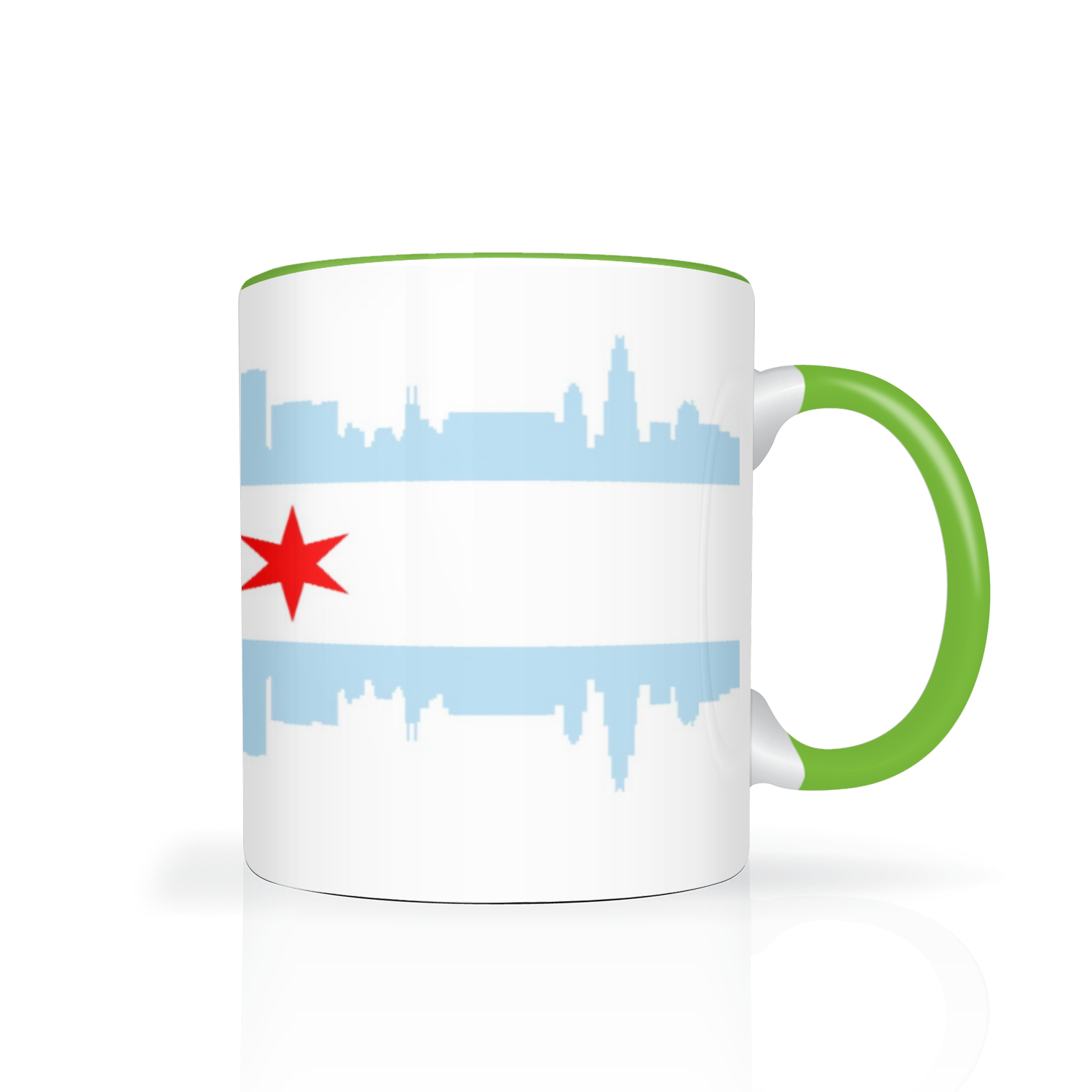 Chicago Skyline Flag 2 tone 11oz Mug