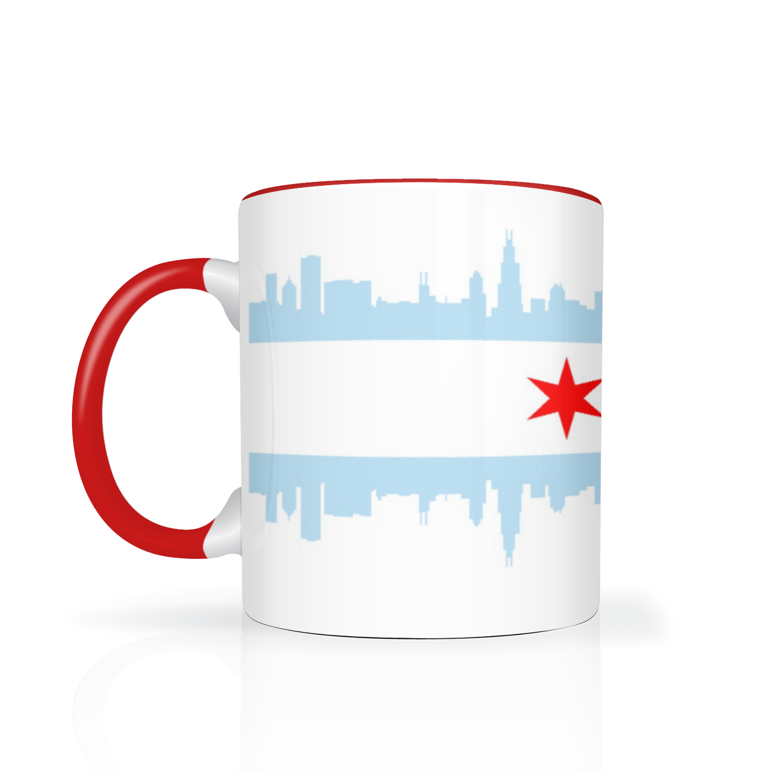 Chicago Skyline Flag 2 tone 11oz Mug