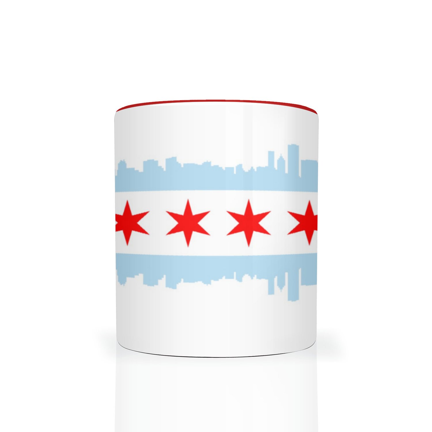 Chicago Skyline Flag 2 tone 11oz Mug
