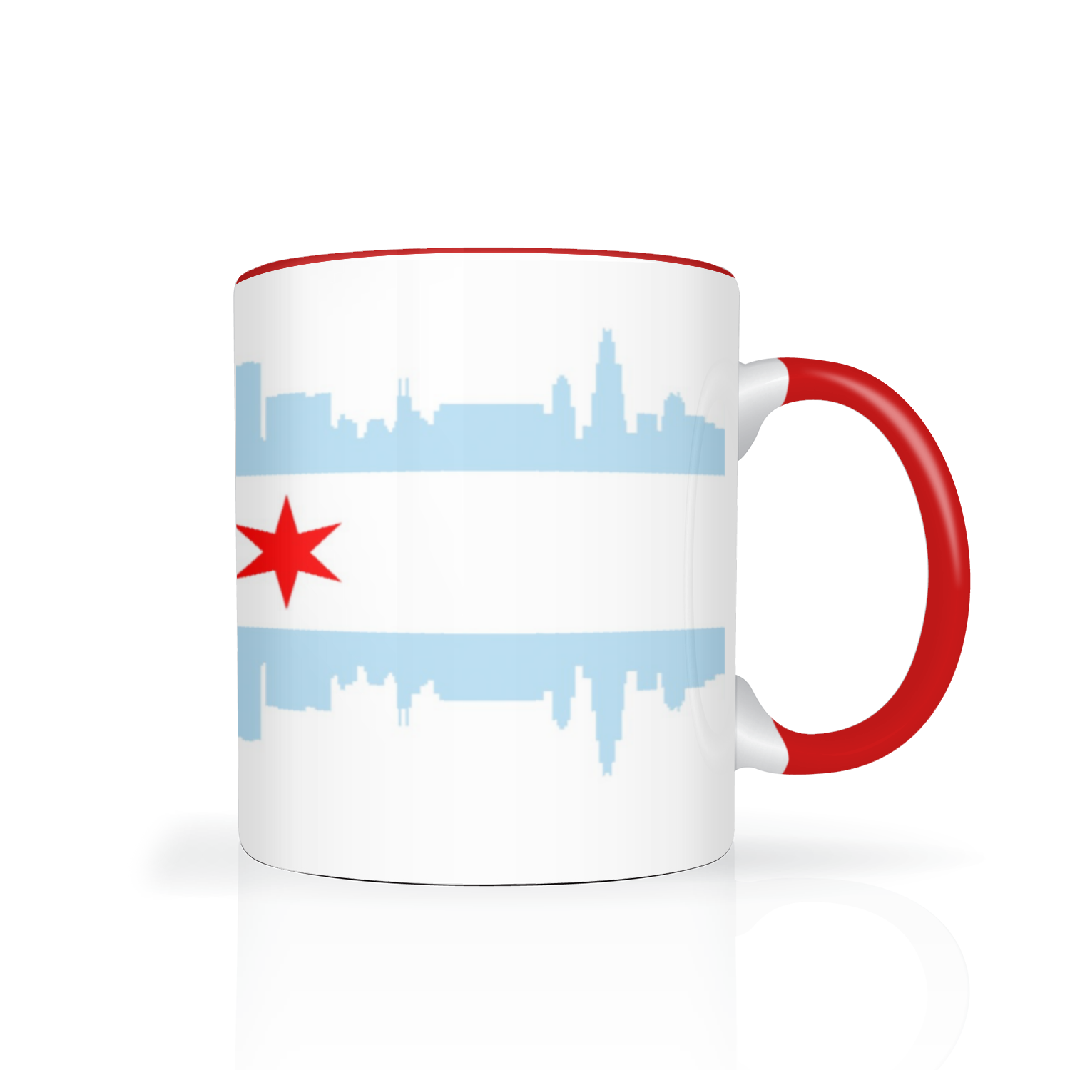 Chicago Skyline Flag 2 tone 11oz Mug