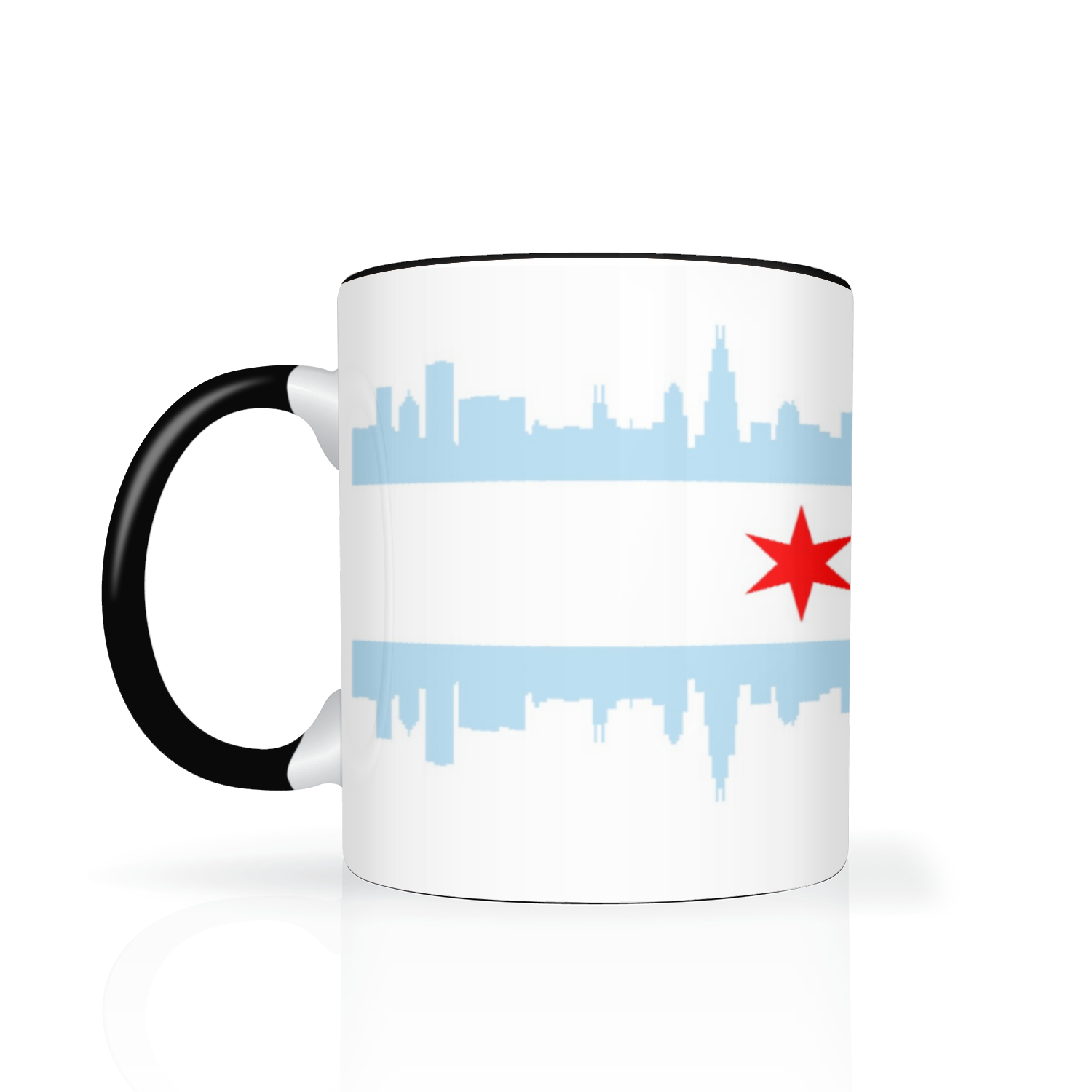 Chicago Skyline Flag 2 tone 11oz Mug
