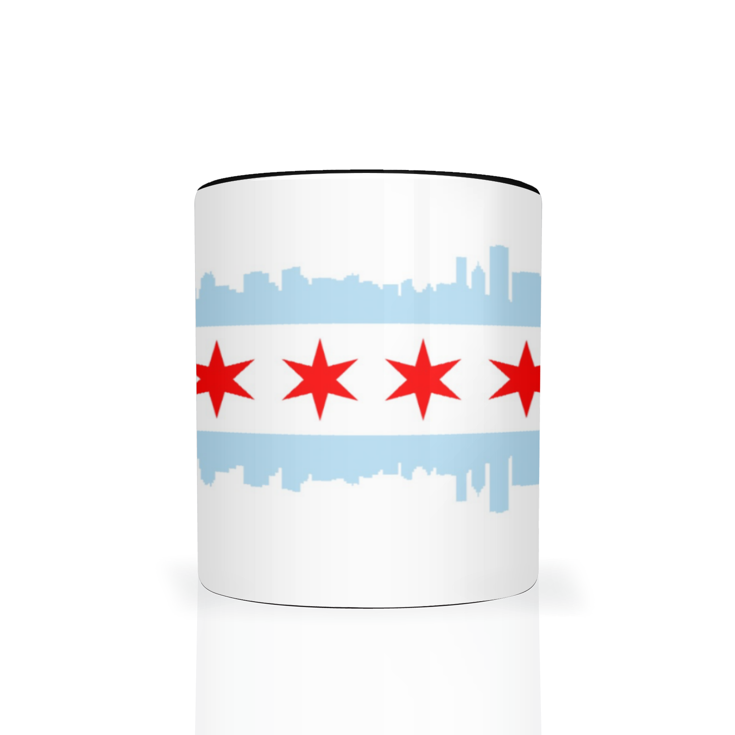 Chicago Skyline Flag 2 tone 11oz Mug