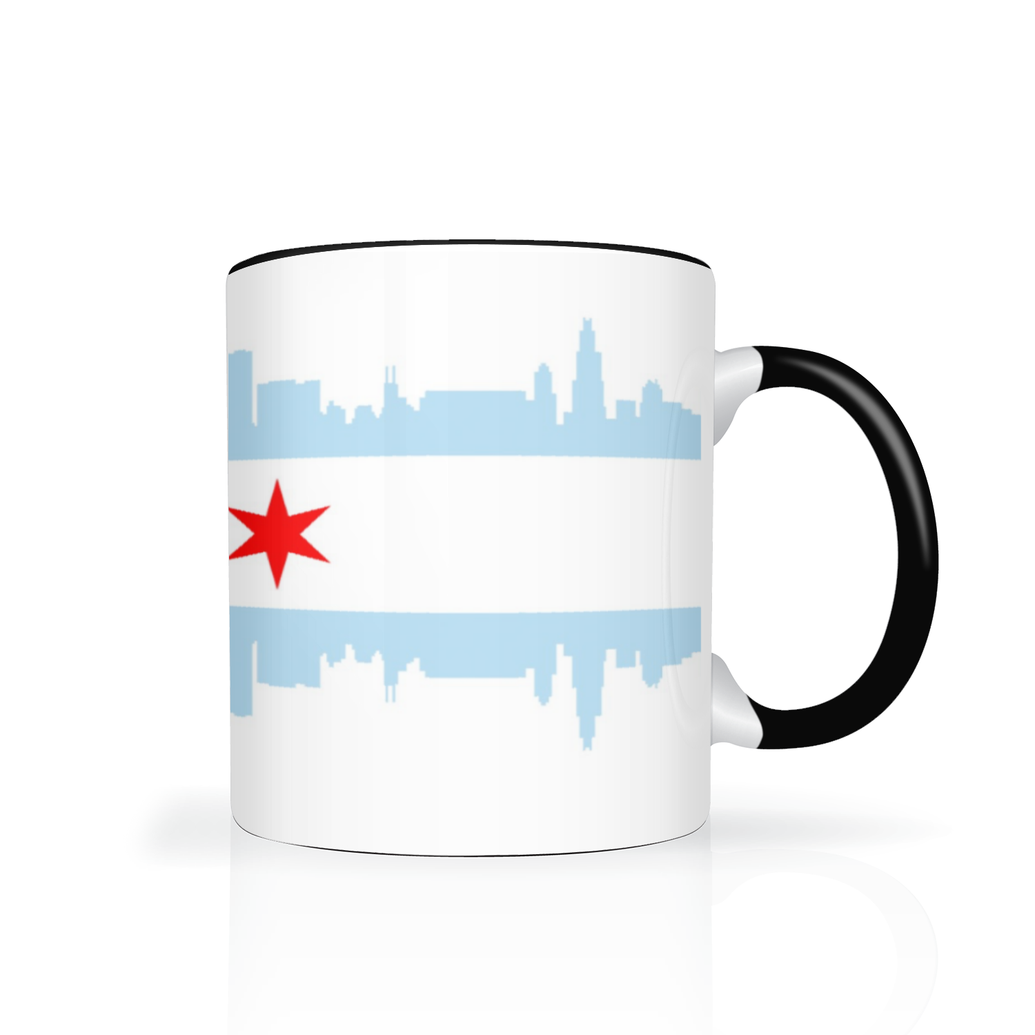 Chicago Skyline Flag 2 tone 11oz Mug