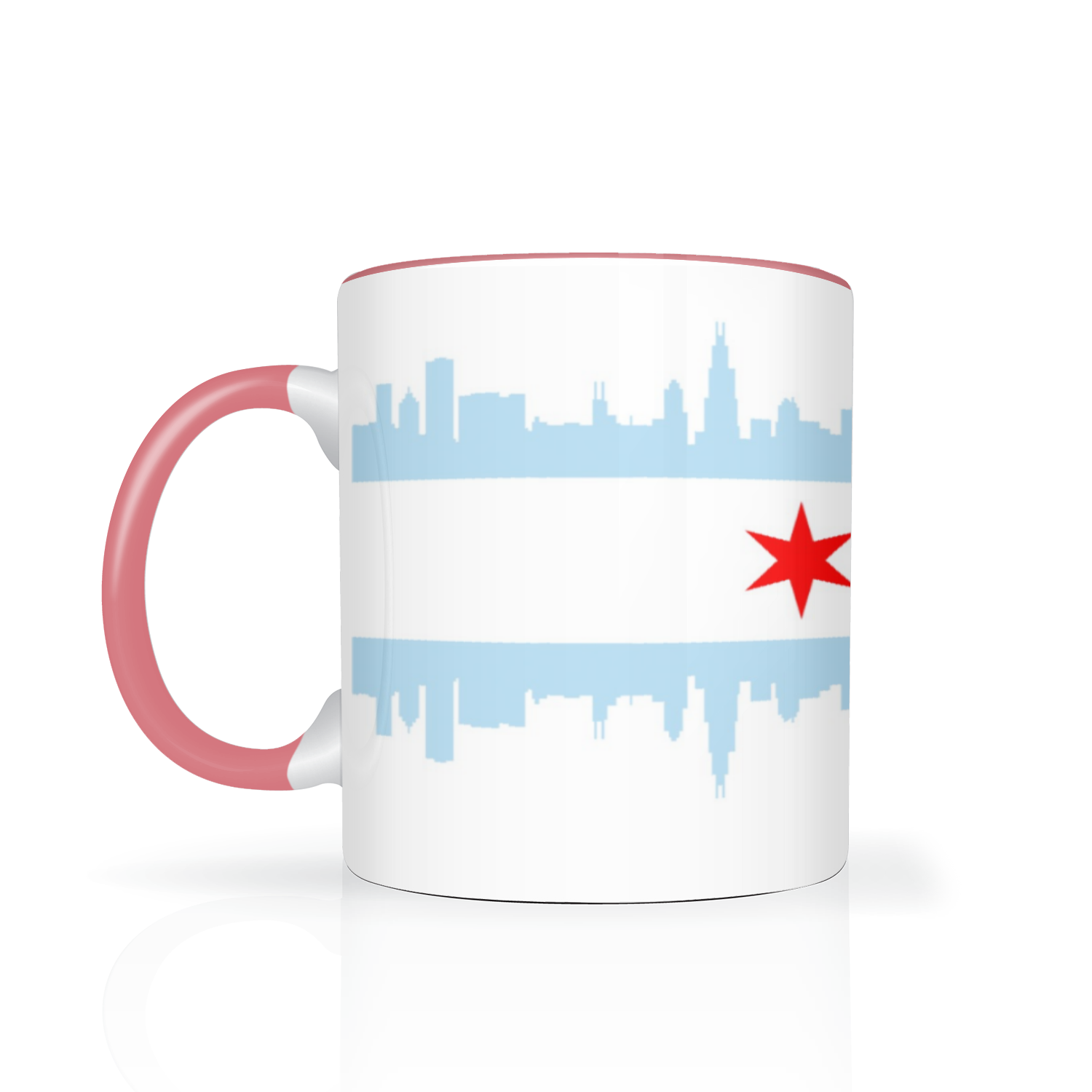 Chicago Skyline Flag 2 tone 11oz Mug