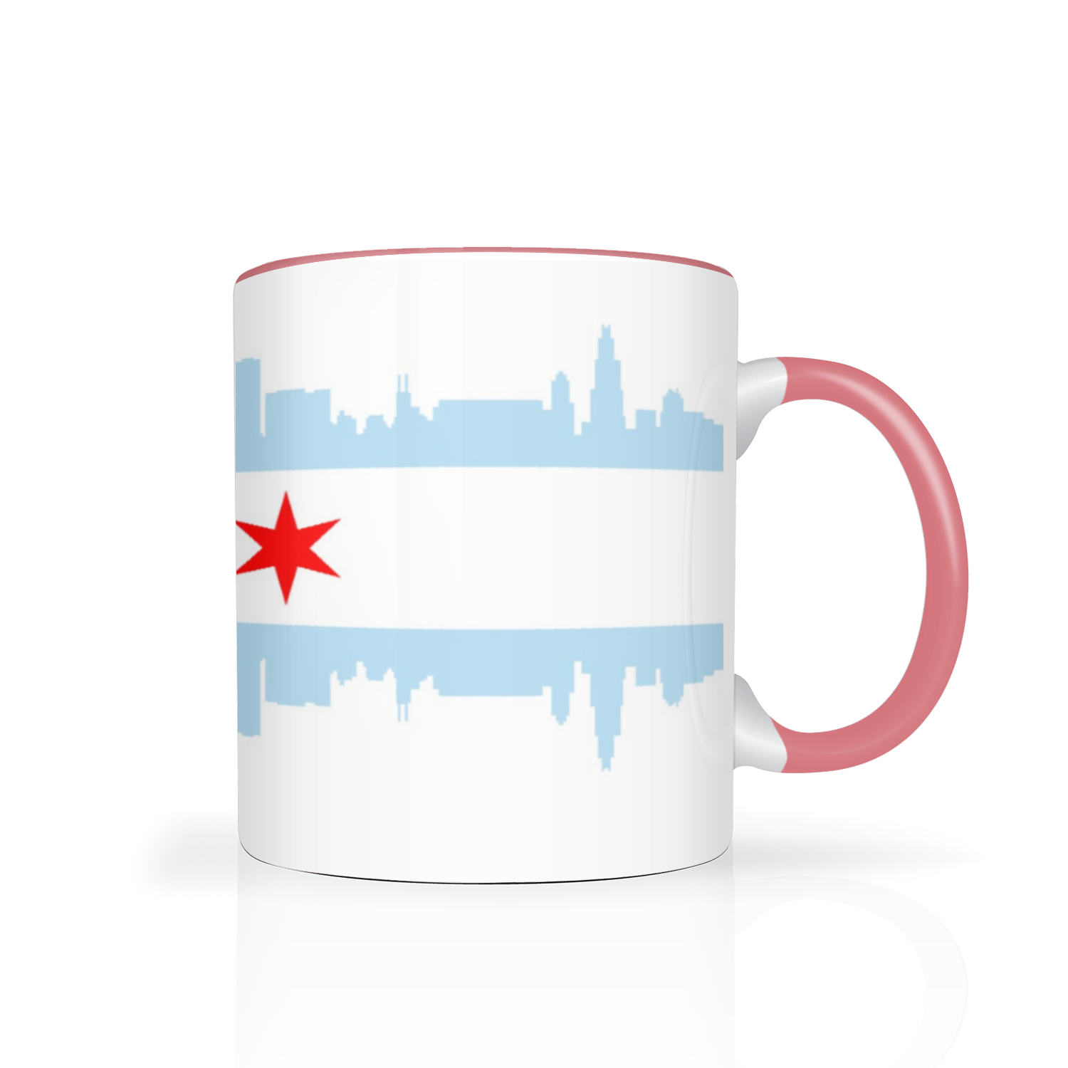 Chicago Skyline Flag 2 tone 11oz Mug