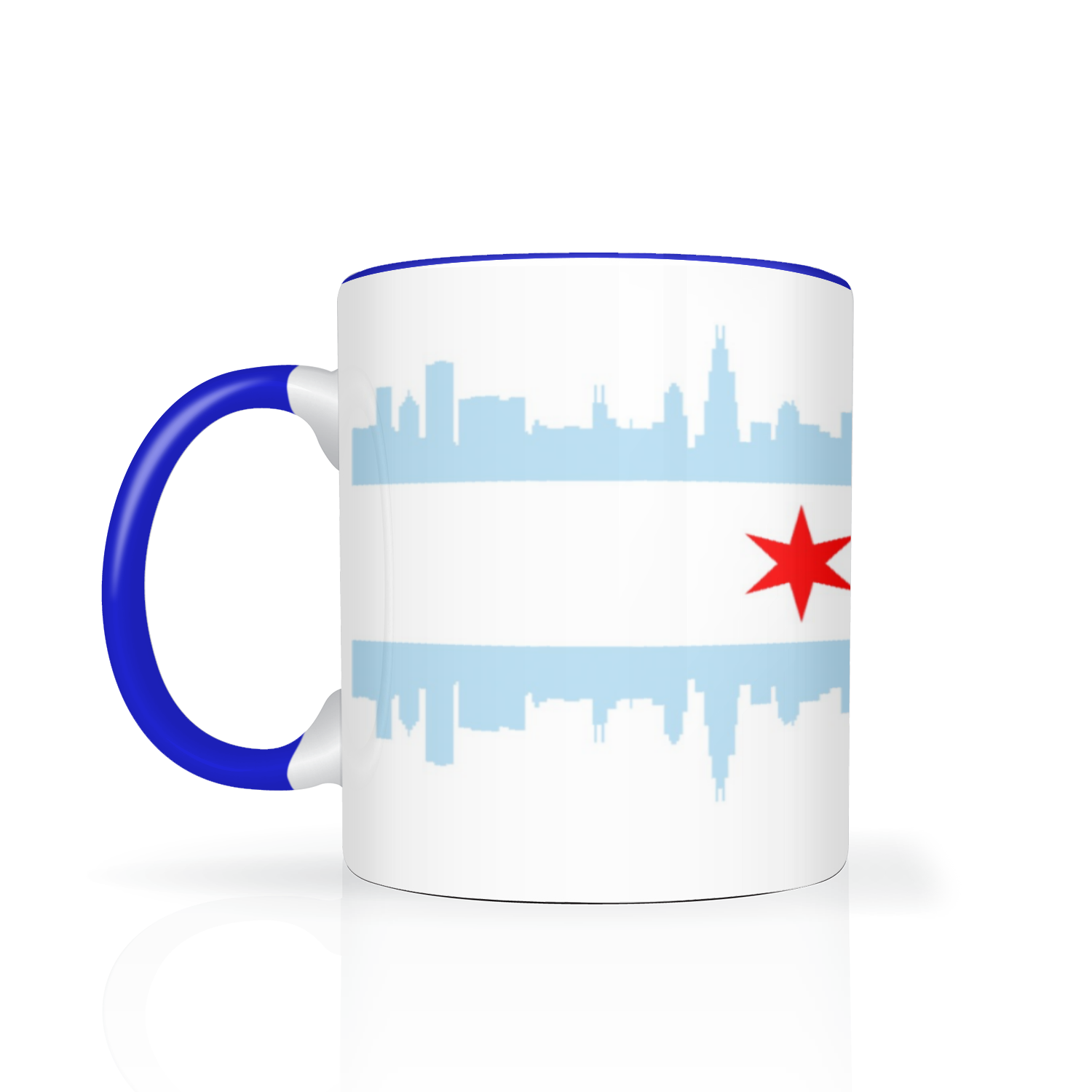 Chicago Skyline Flag 2 tone 11oz Mug